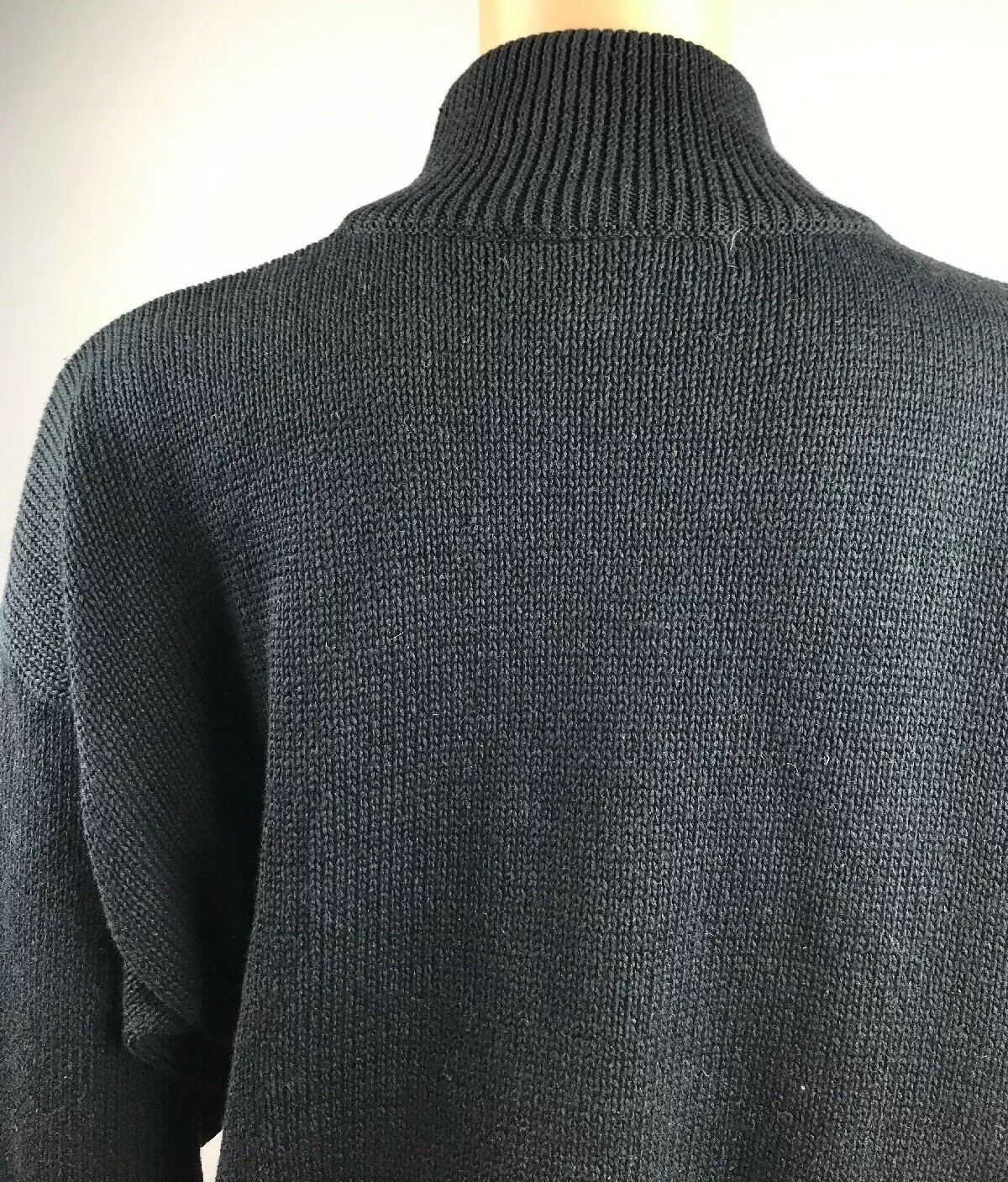 Vtg 80s I.B DIFFUSION WOMEN’S BLACK RHOMBUS SWEATER BEADED SEQUIN 52% Ramie Sz M