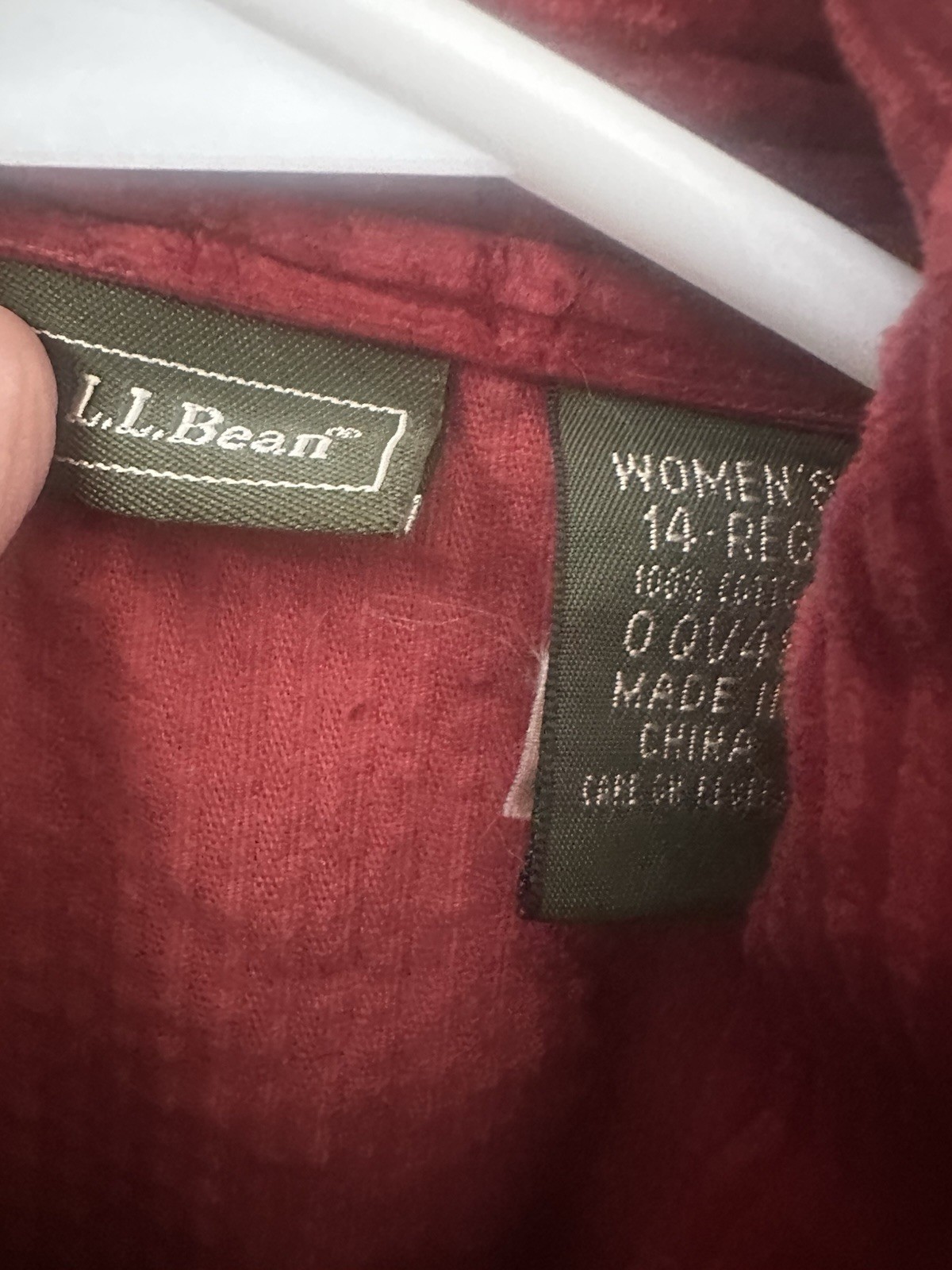 Vtg L L Bean Courdory Women’s 14 Reg Dress Cranberry Color Soft