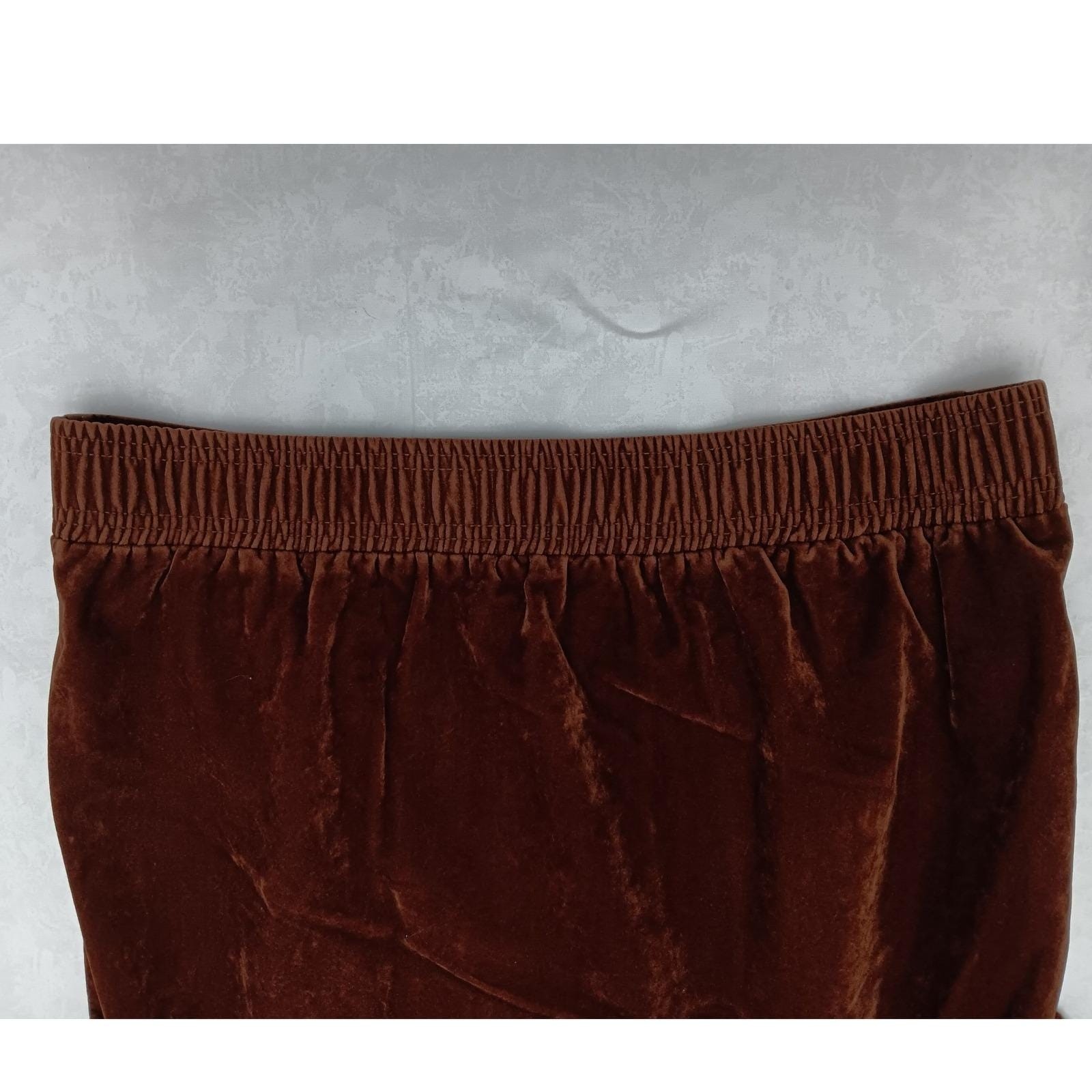 Starfire Vintage 90s Rust Brown Velvet 2 Piece Pant Suit Set Size 10 Made in USA