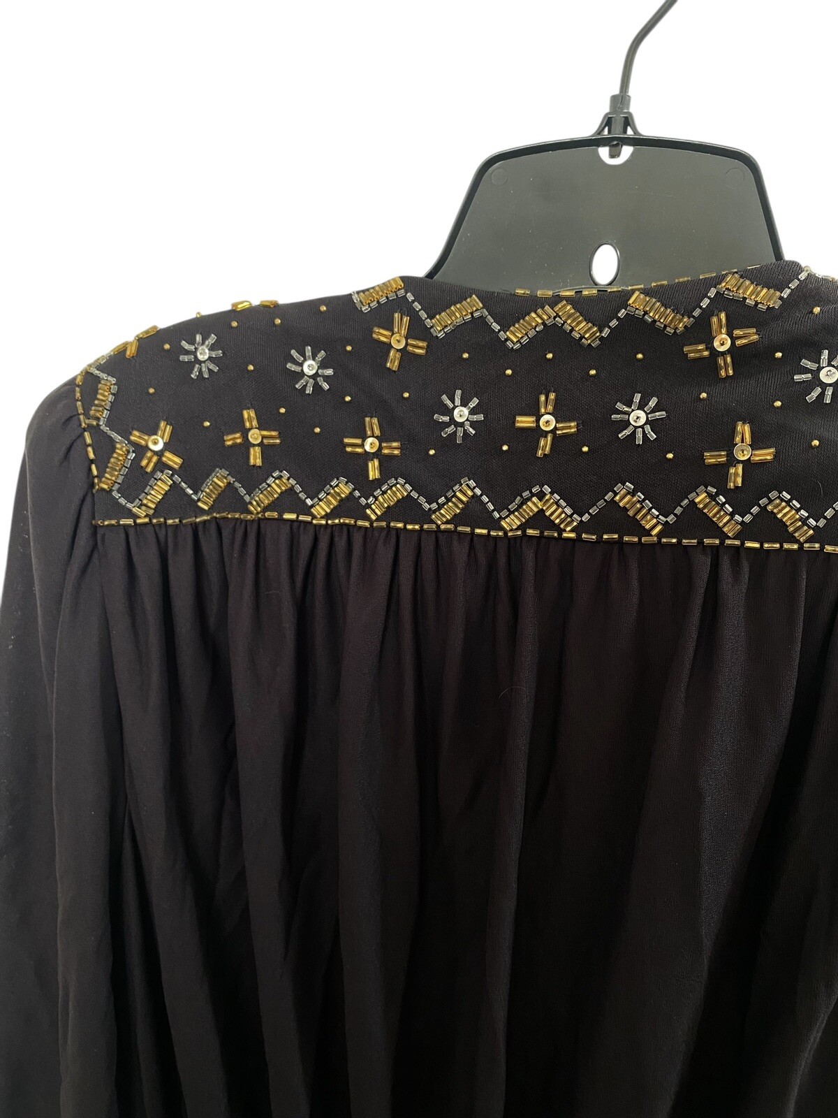 Med Lg Vtg Dress Jonathan Hitchcock Reuben Thomas Black Maxi Gothic Glam Vamp