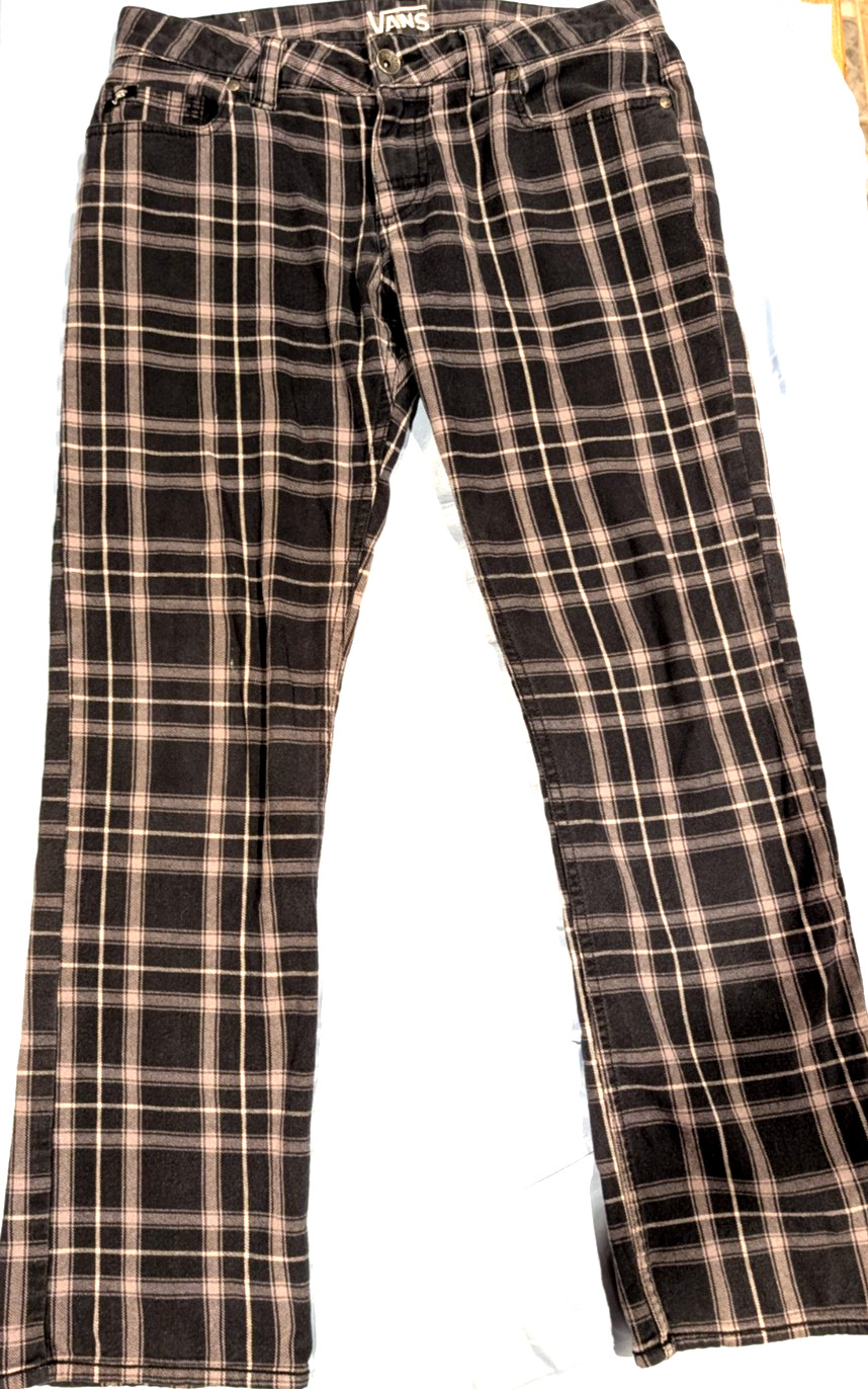 VANS plaid Low-rise Flattering Pants/Jeans retro classic super cute! womens