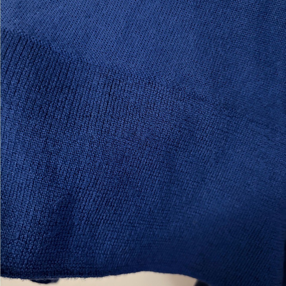 Vintage Tracy Reese New York Navy Blue 100% Merino Wool Smocked Dress Y2K