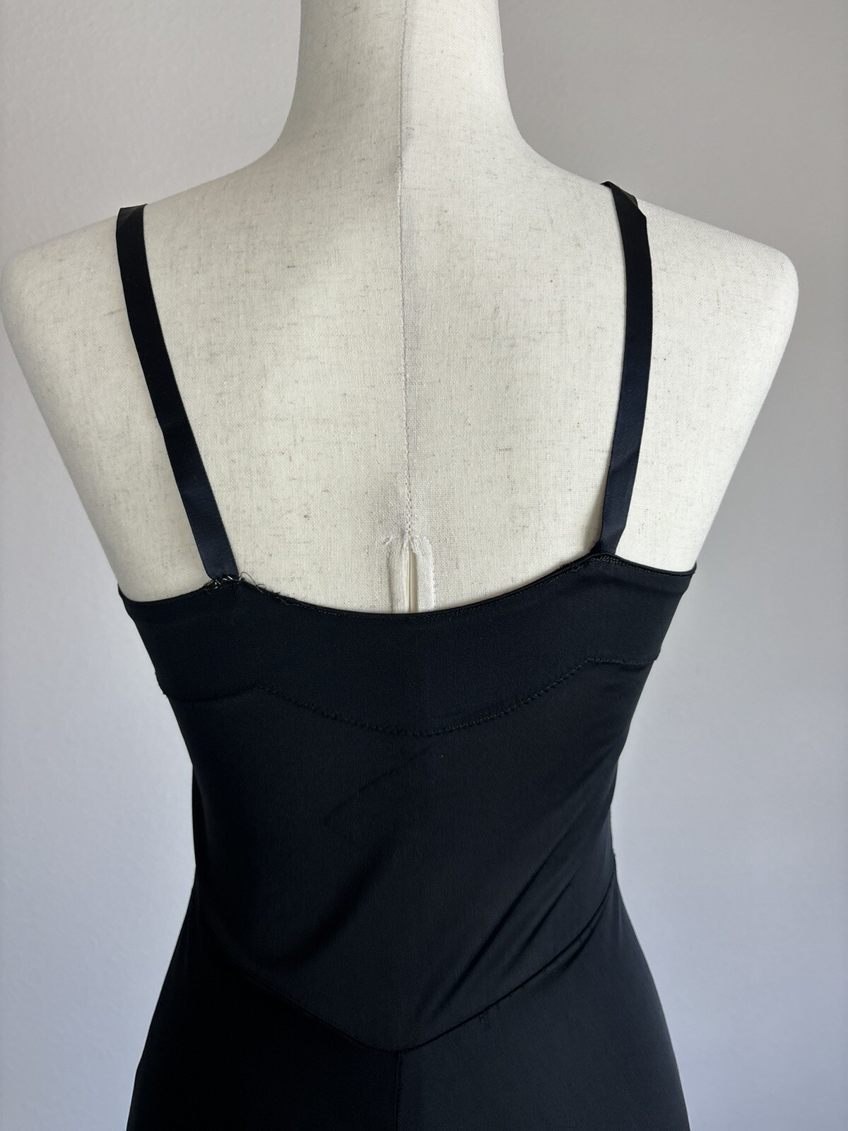 Vintage Textron Slip Womens 32/12 Tall Black Midi Adjustable Straps