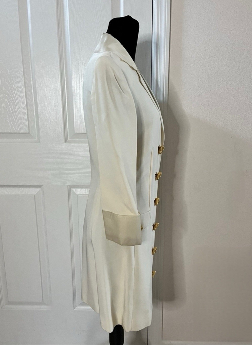Vintage GENNY Ivory Jacket Dress, Made In Italy, Signed
