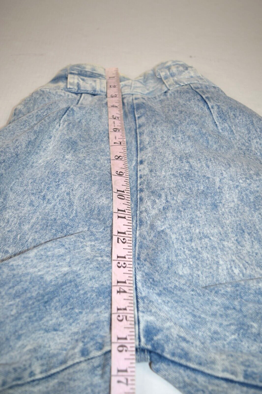 Vintage Shorts Watch LA Size XS/S 80s Denim High Waist Pleat Baggy 2 Button Zip