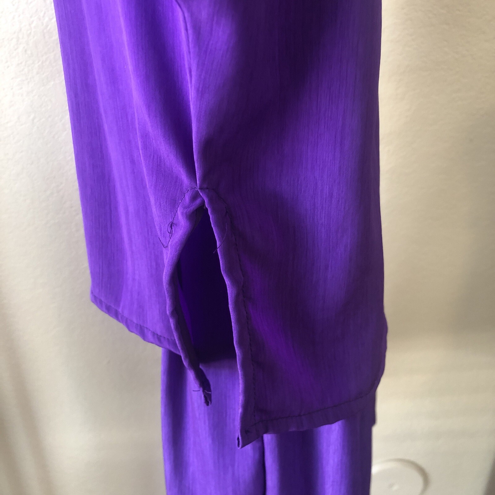 Vintage ROMAN’S Purple Bermuda and Blouse Set 1980-1990 Size A4 & G8 (Medium)