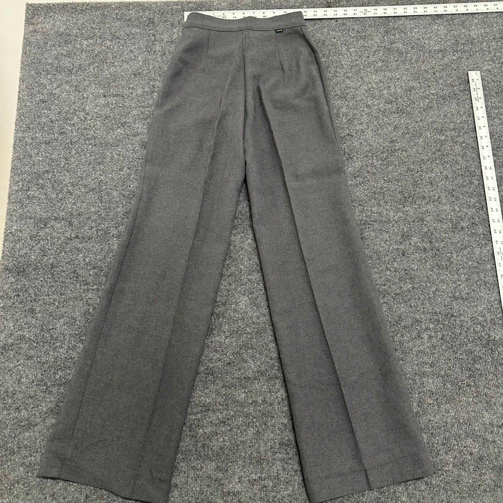 Levi Strauss Trousers Womens Size 22 Gray Wide Leg High Waisted Pleated Vintage