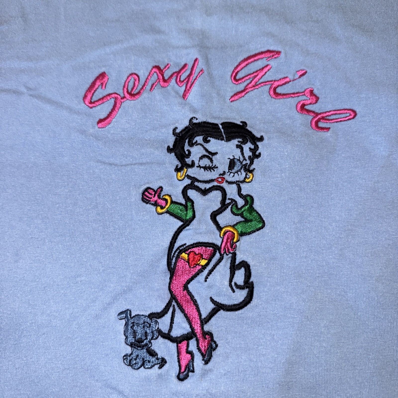Vtg Betty Boop Adult Shirt XL „Sexy Girl” in a Pretty Blue Color