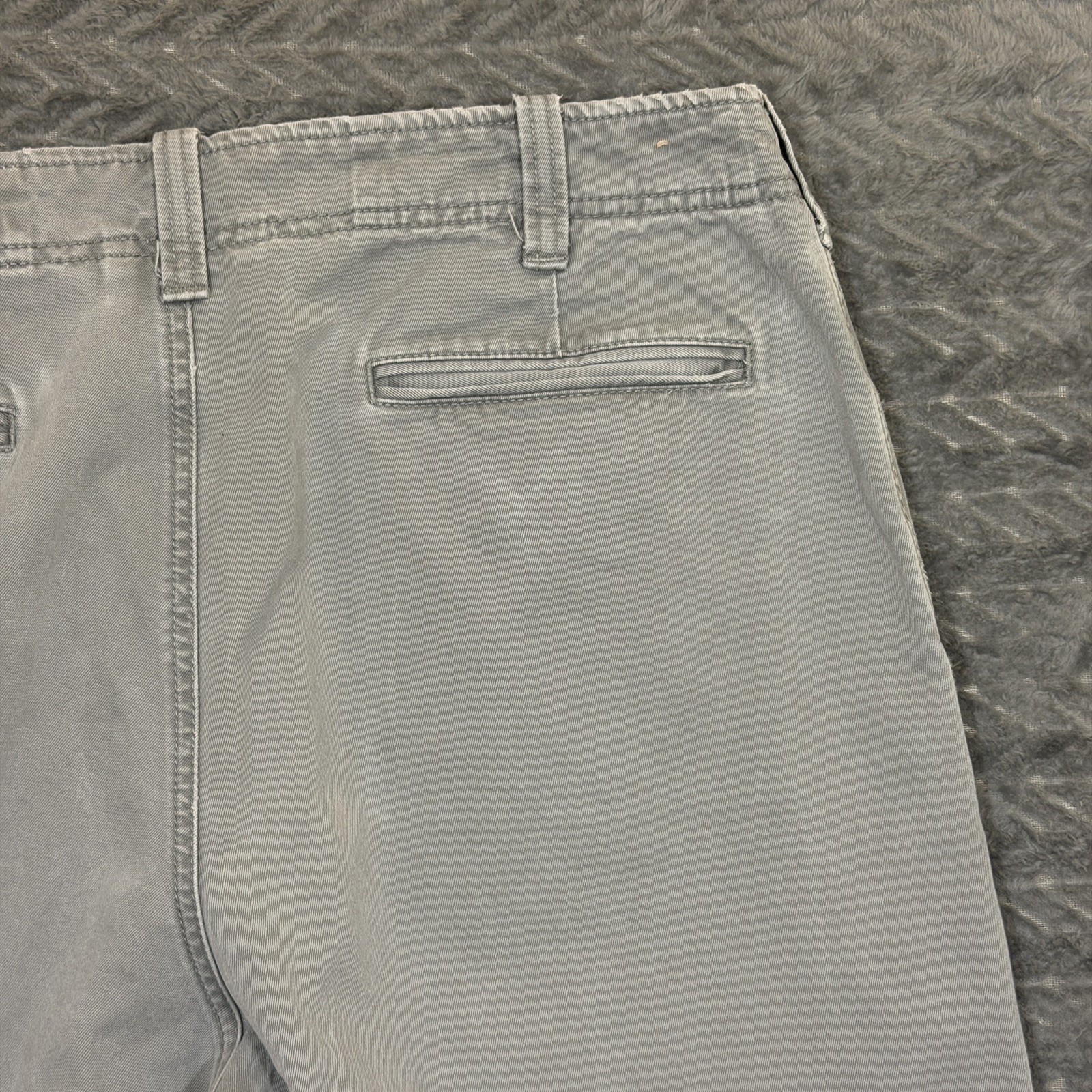 J Crew Bootcut Pants Men 33×32 Stretch Gray Vtg Preppy