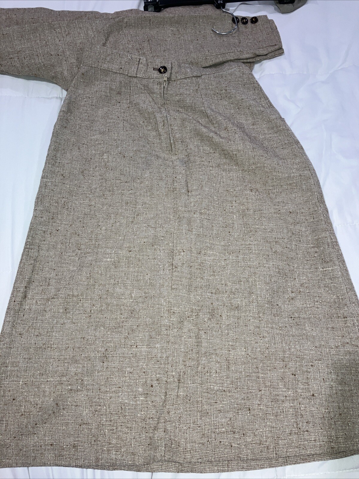 Vintage 80s-90s “The Branch” Jacket Skirt Suit Outfit Set Brown Wool? Size XS/S?