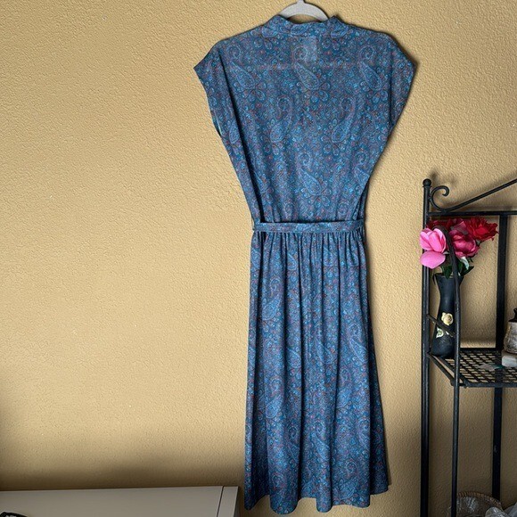 Vintage 70s JSE of California Sleeveless Belted Dress Tag Size 12