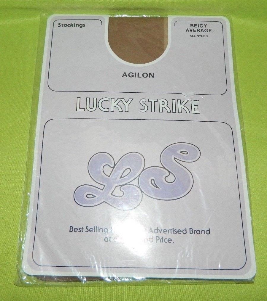 New Woman Lucky Strike Vintage Stockings Agilon Beigy Average all Nylon