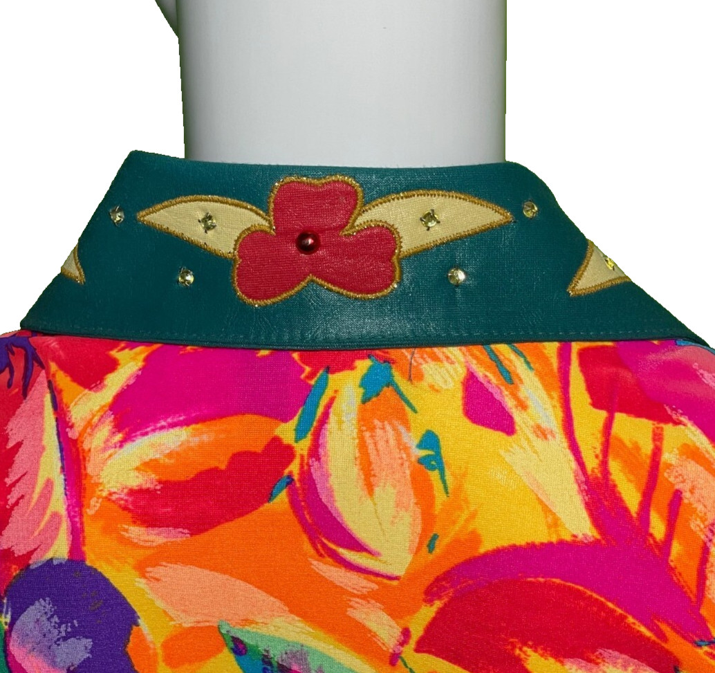 NEW 1849 Authentic Ranchwear Small Lightweight Zip Show Jacket Floral Colorful