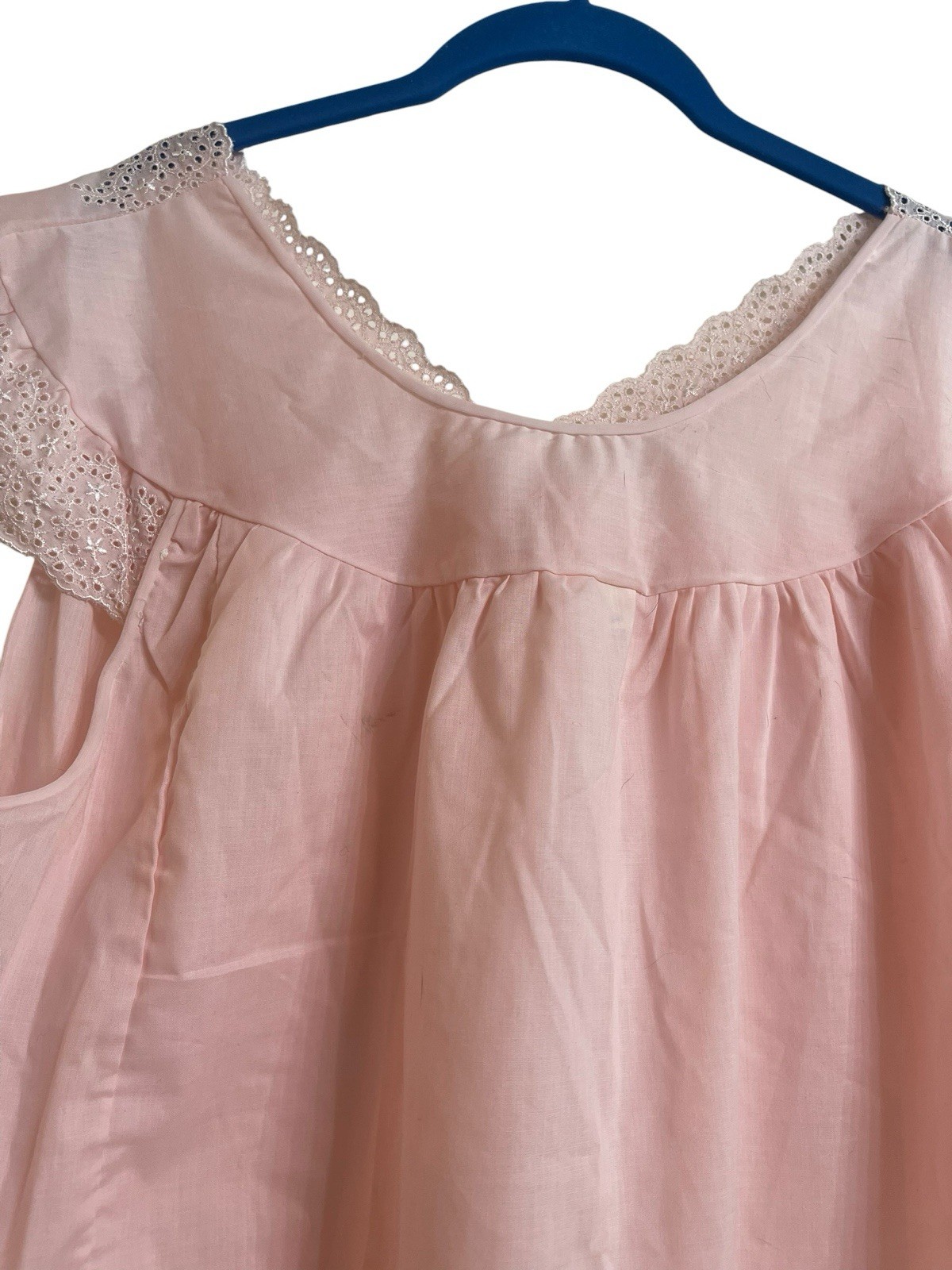 Vintage 60s Nightgown Lane Bryant Nightie Womens Size 42/44 One Layer Pink ILGWU