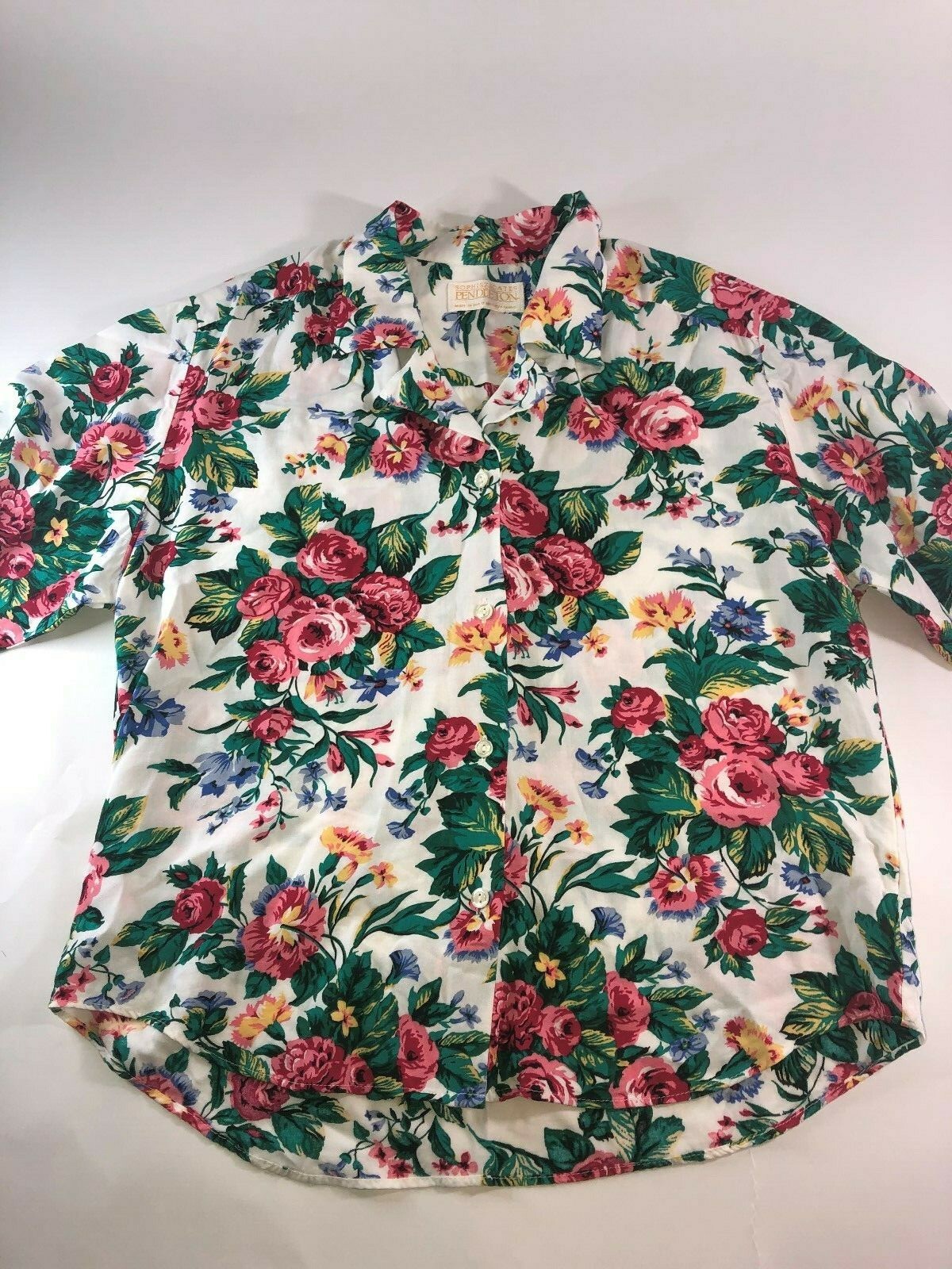 Sophisticates by Pendleton 2 Piece Skirt Set Floral Size 14 Top and Bottom Rayon