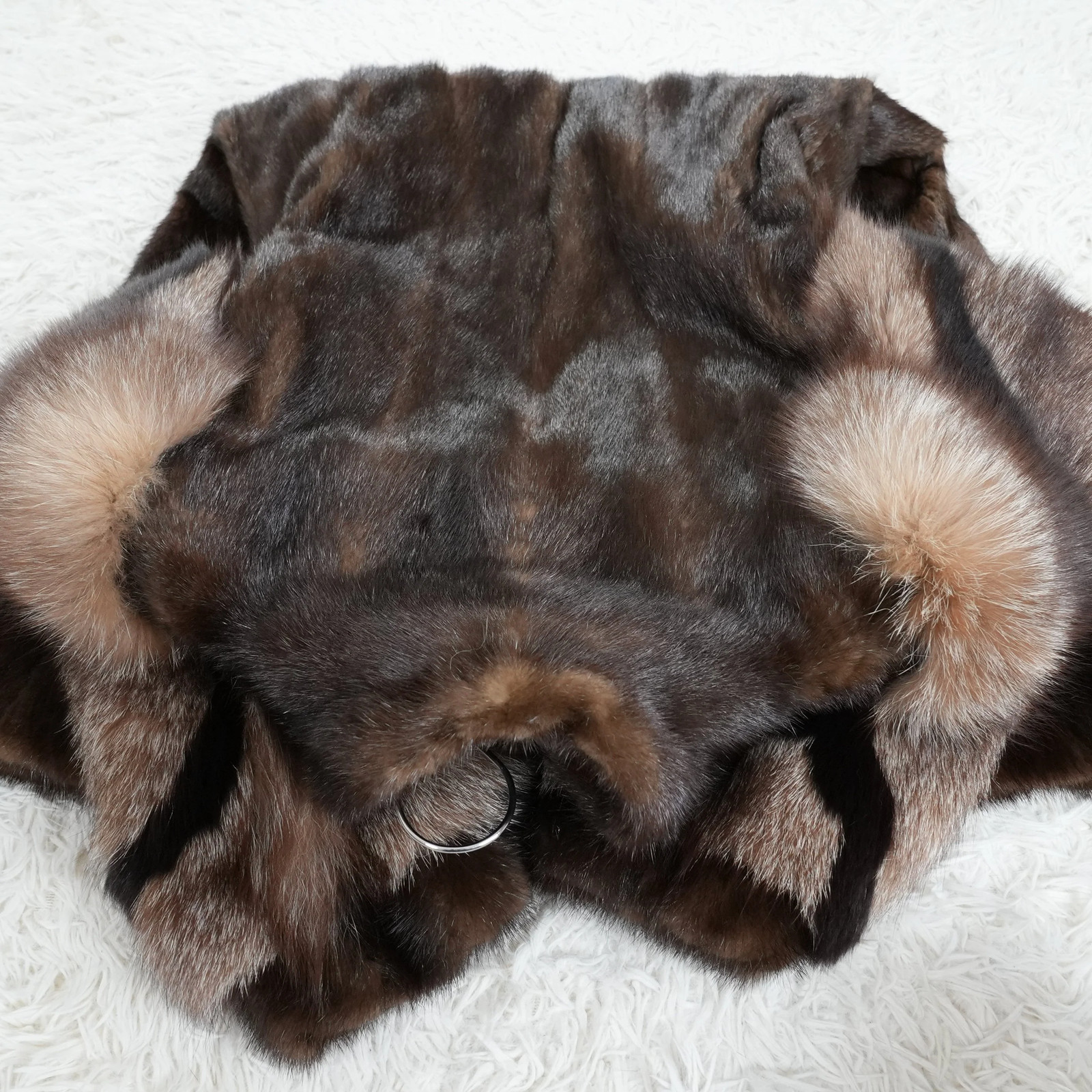 Demi Buff SAGA Mink and Silver Fox Fur arm Long Coat – Genuine Vintage Fur Fr…