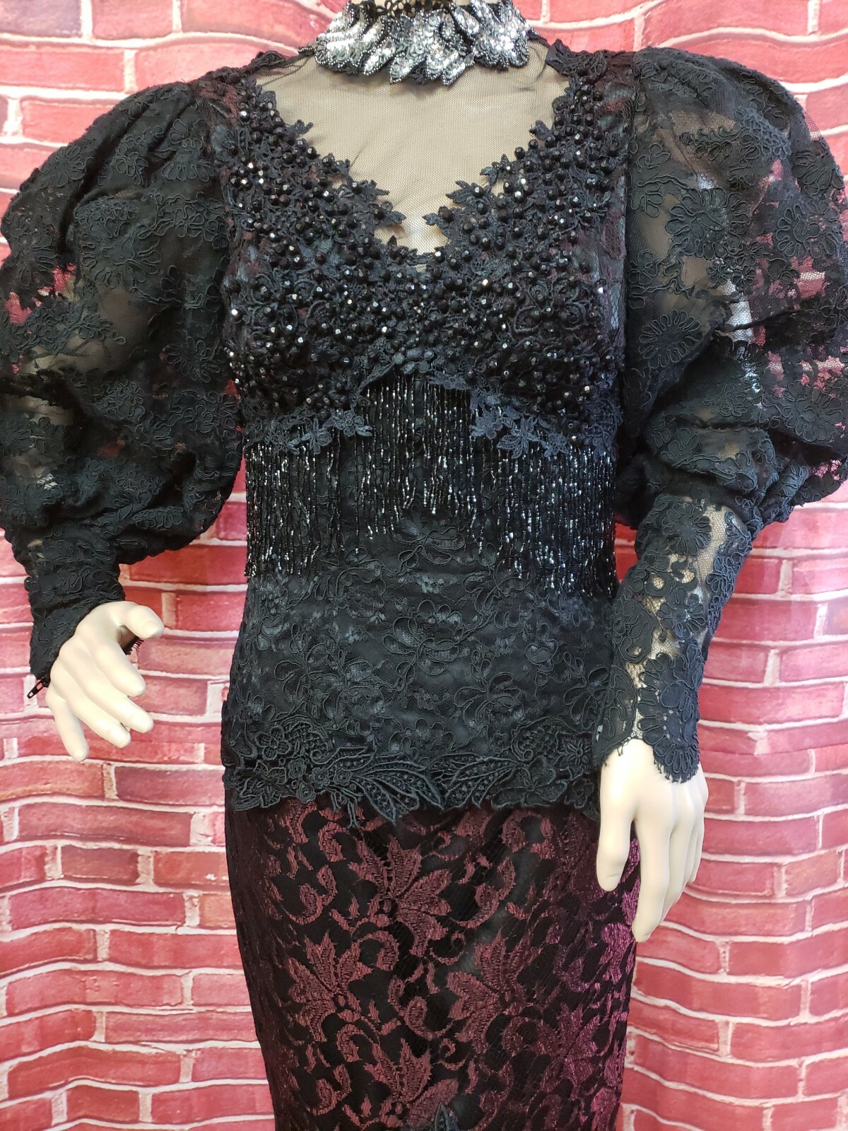 The Young Quinlan Co VTG Minneapolis ARTWEAR Edwardian COLLECTIBLE Dress XS?#CB3