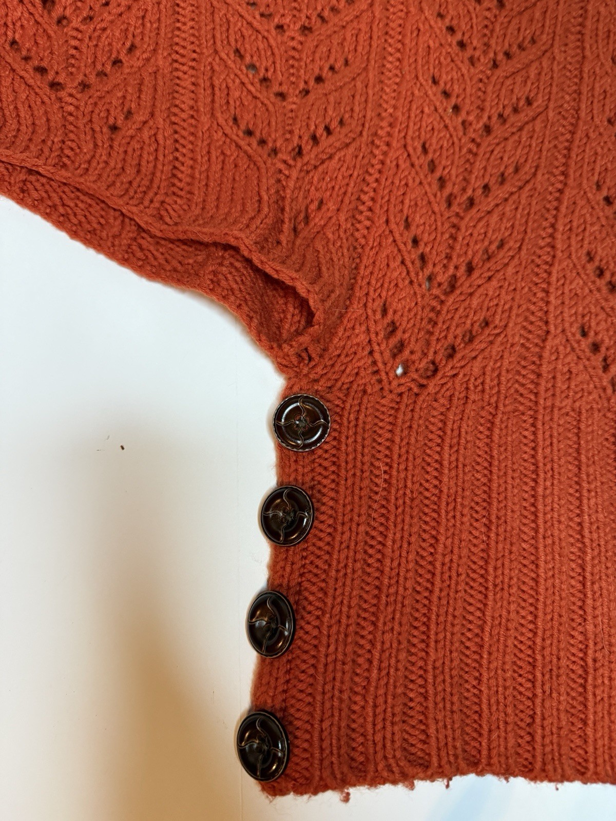 Vintage Esprit Collection Woman’s Knit Turtleneck poncho Wool Sweater Buttons M