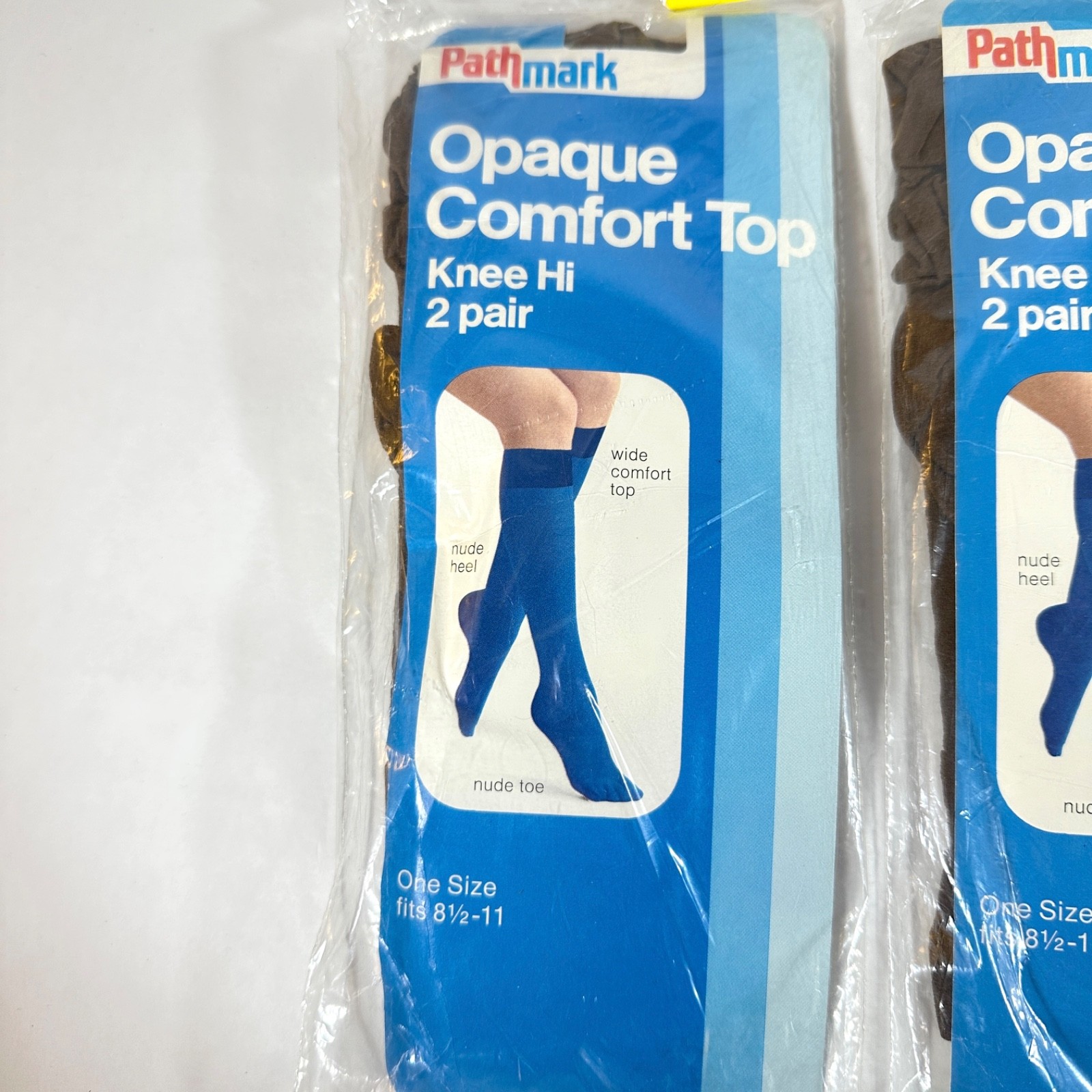 Pathmark Opaque Comfort Top Knee Hi’s – 3 Sealed Packs – Size 8.5-11 – NOS USA