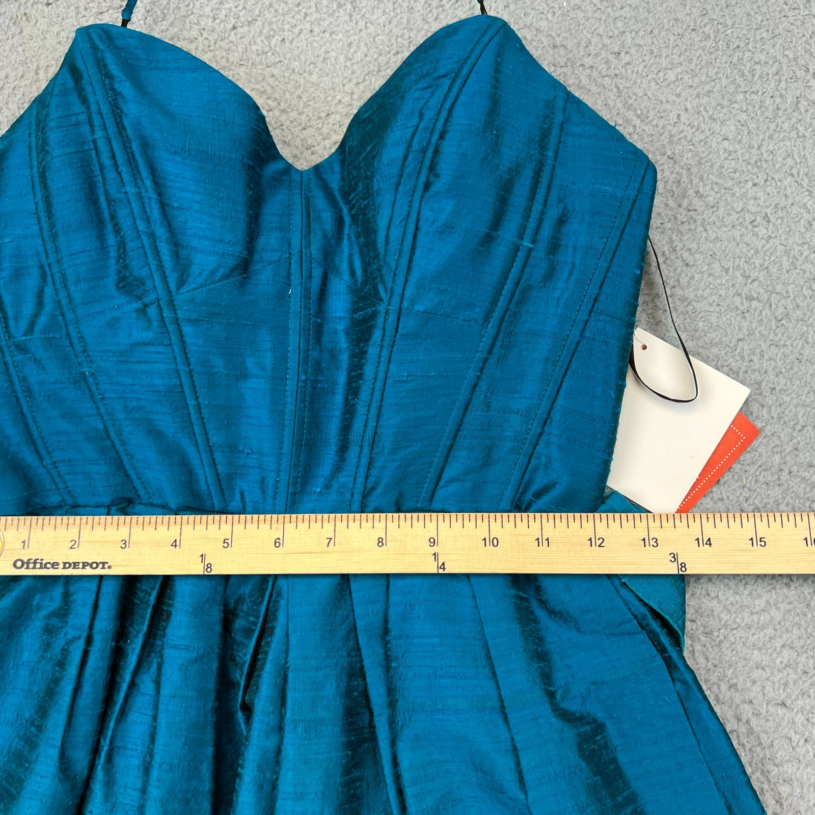 NWT Vintage Blue Silk Strapless Prom Dress size 4 Watters & Watters, Made in USA