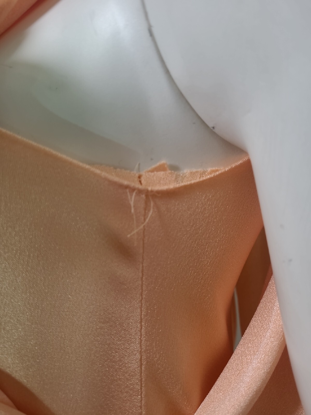 Vintage 70s Grecian Maxi Dress Womens 11/12 Draped Apricot Peach Cottage EASTER