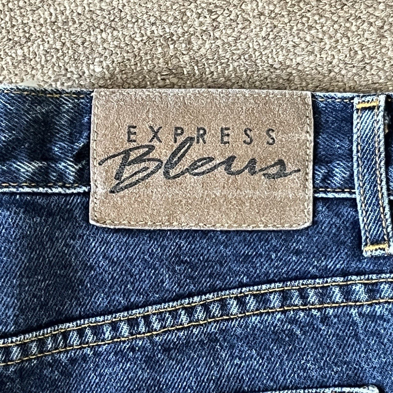 Vintage 90s Express Boot Cut Flare Bell Jeans Women’s 9/10 R USA Made Blue Denim