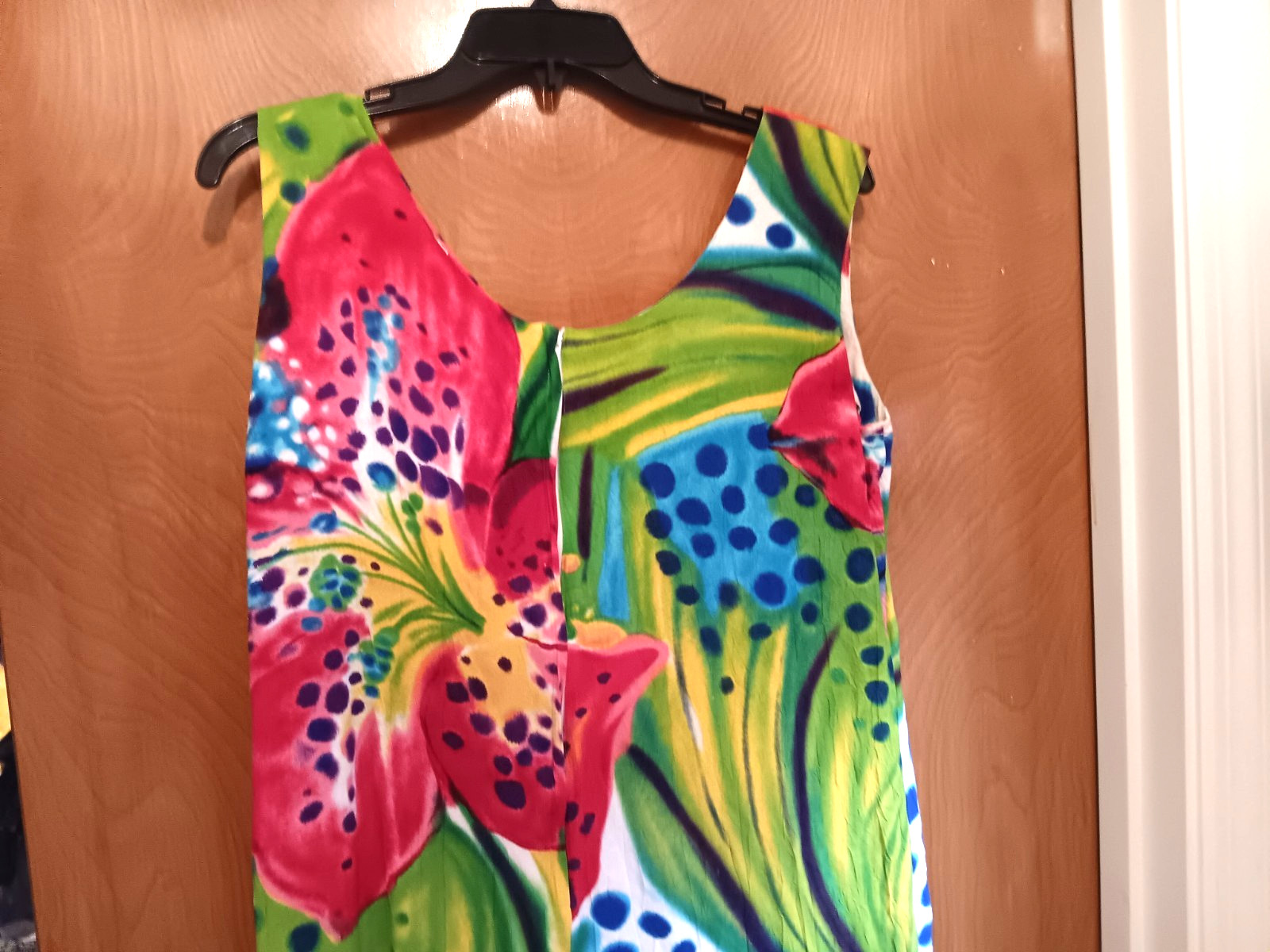 Jams World VTG Sleeveless Dress Glorioso Hawaiian Tropical Beach Cruise XL W304