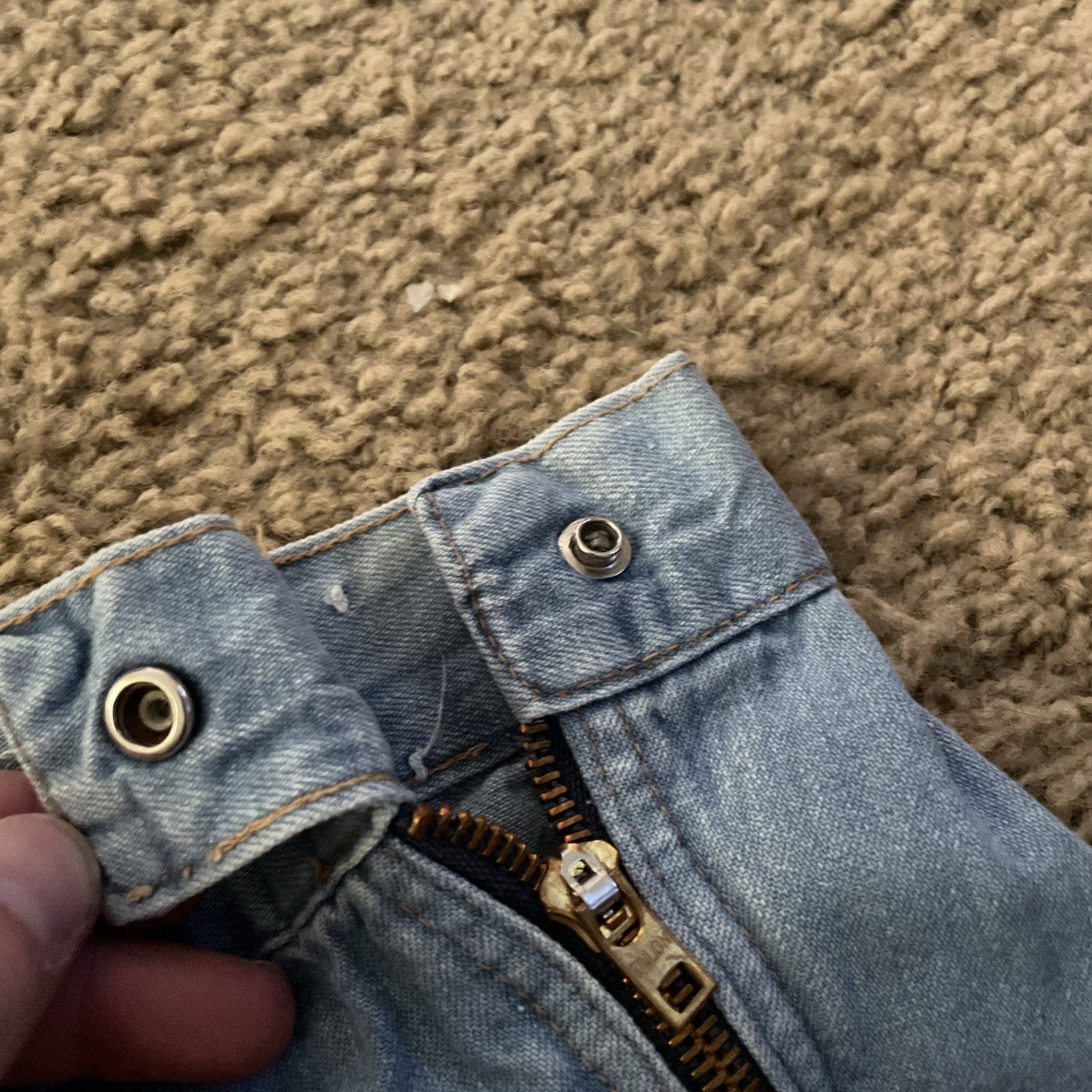 Vintage High Waisted Bell Bottoms Denim Jeans Rumble Seats by Wilkins Size 24×29