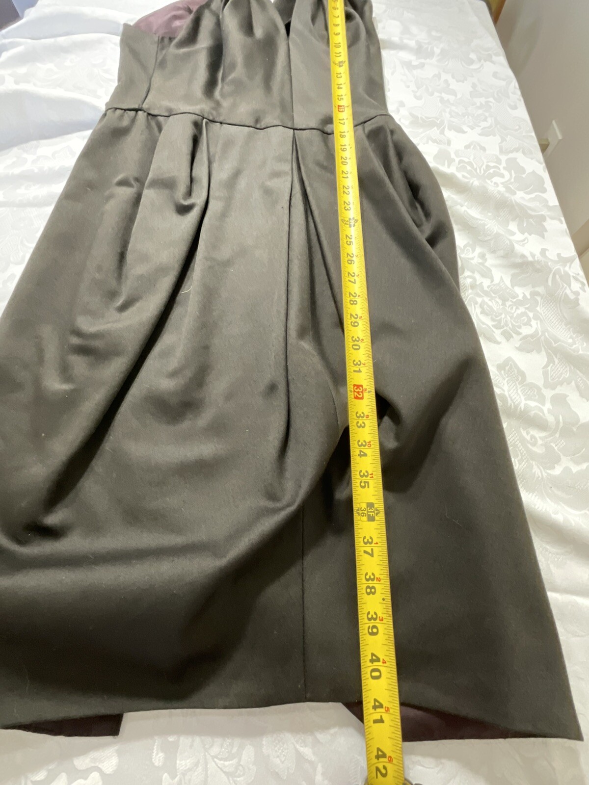 Vintage AJ Bari Dress 80s 90s Dark Pewter Color Dress Size 8