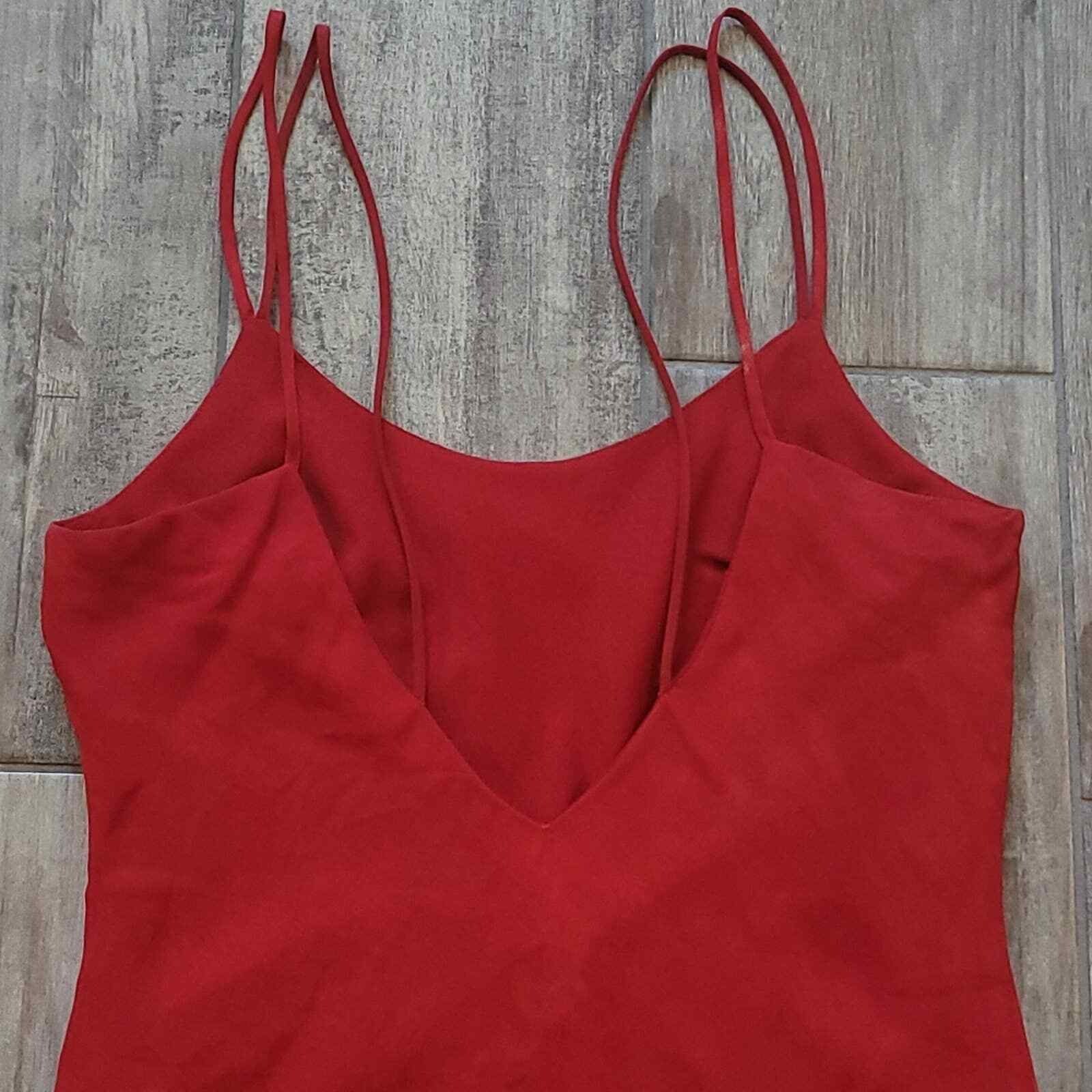Joseph Ribkoff Dress Size 8 Vintage 90’s Red Spagetti Strap Y2K Retro Date Night