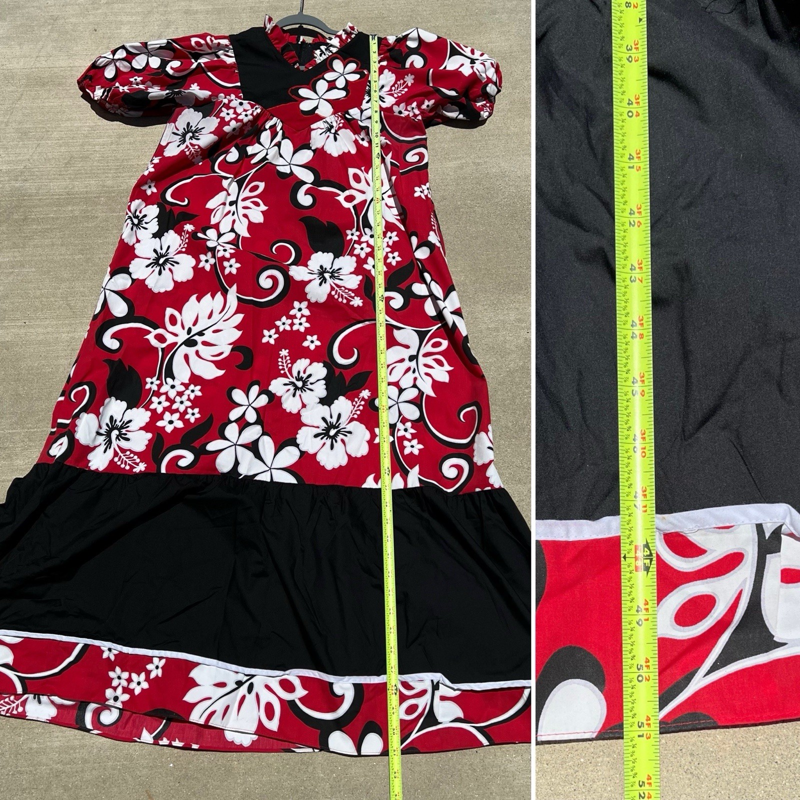 Carol Bennett Hawaii Muu Muu Inspired Dress Hawaiian Tiki Aloha L Vintage