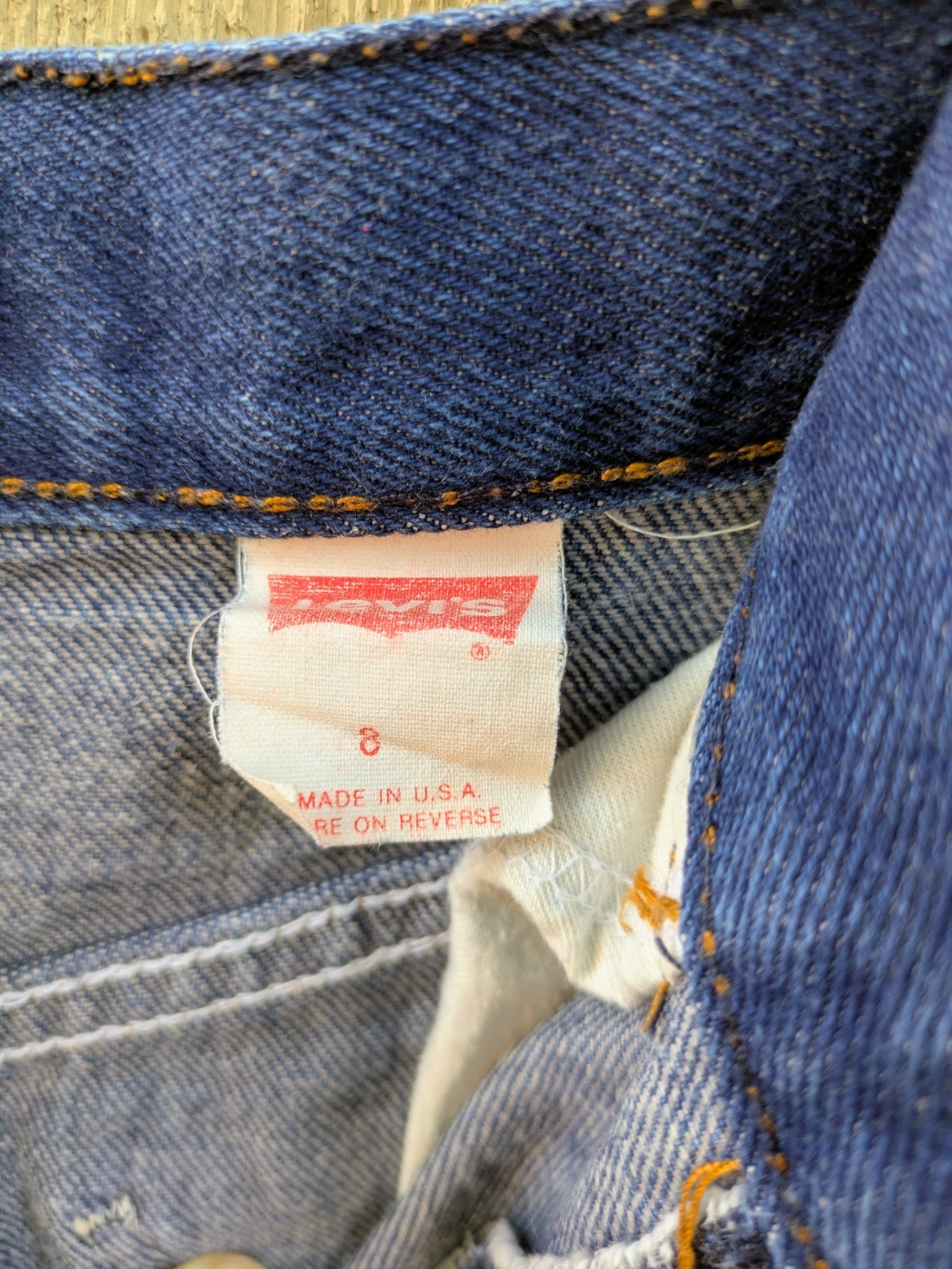Vintage 1986 Levi’s White Label Dark Denim Skirt Made in USA 26” Waist