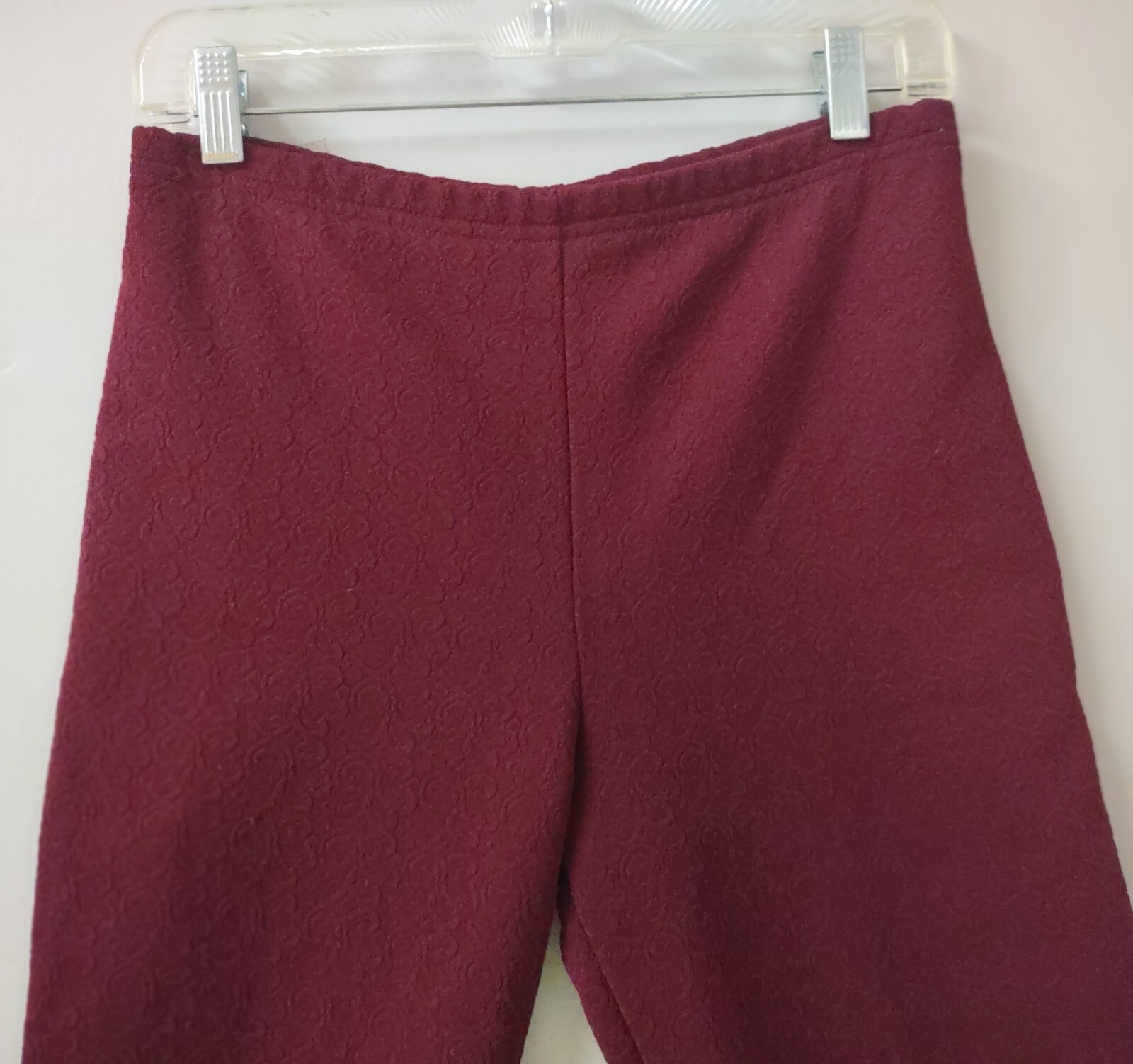 Vintage 60’s Sears Roebuck Burgundy Textured Perma-Prest Polyester Pants S