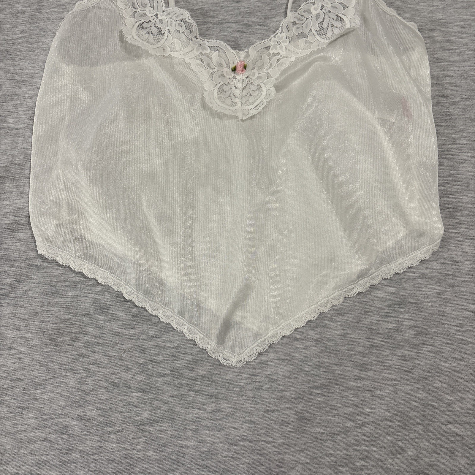 Vintage Lady Desiree Nylon Lace Camisole Womens Small Whimsy Dainty