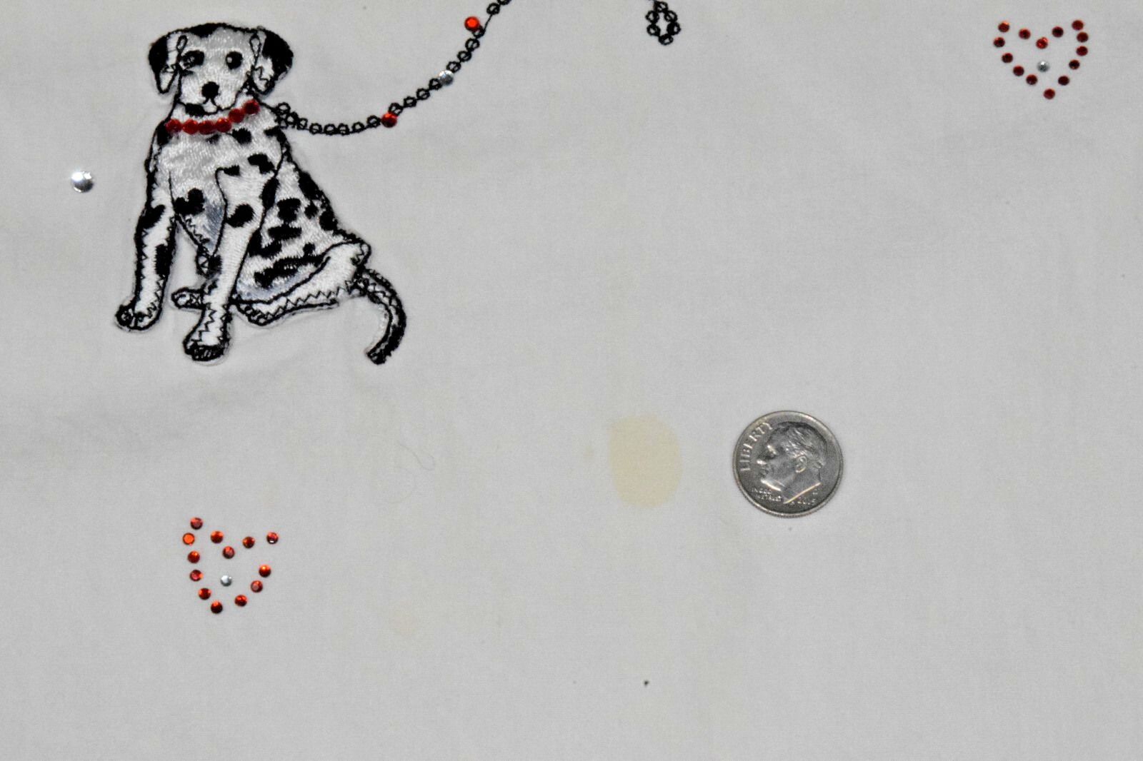 Vintage Bobbie Brooks Shirt Size S 90s Dalmatians Hearts Bedazzled Soft Cotton
