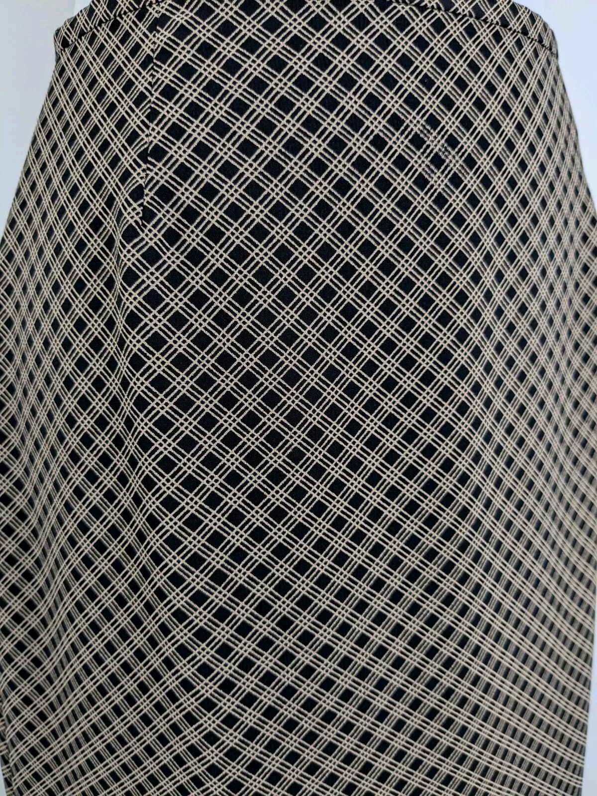 Vtg 90s Casual Corner Straight Maxi Skirt High Waist Minimalist Neutral Modest 4