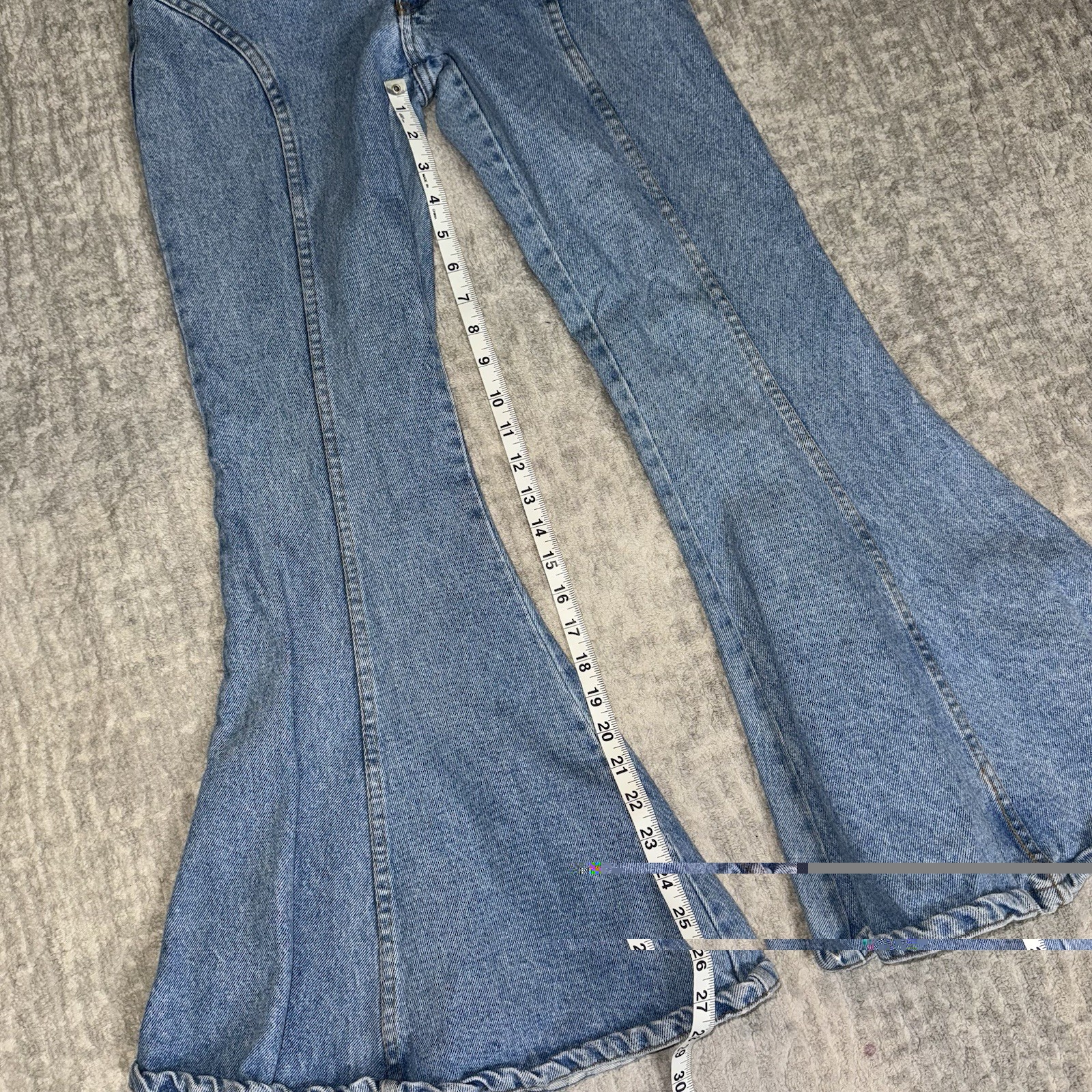 Made in the Shade Vintage Flare Jeans Blue Light Wash Bell Bottoms Pants Size 1