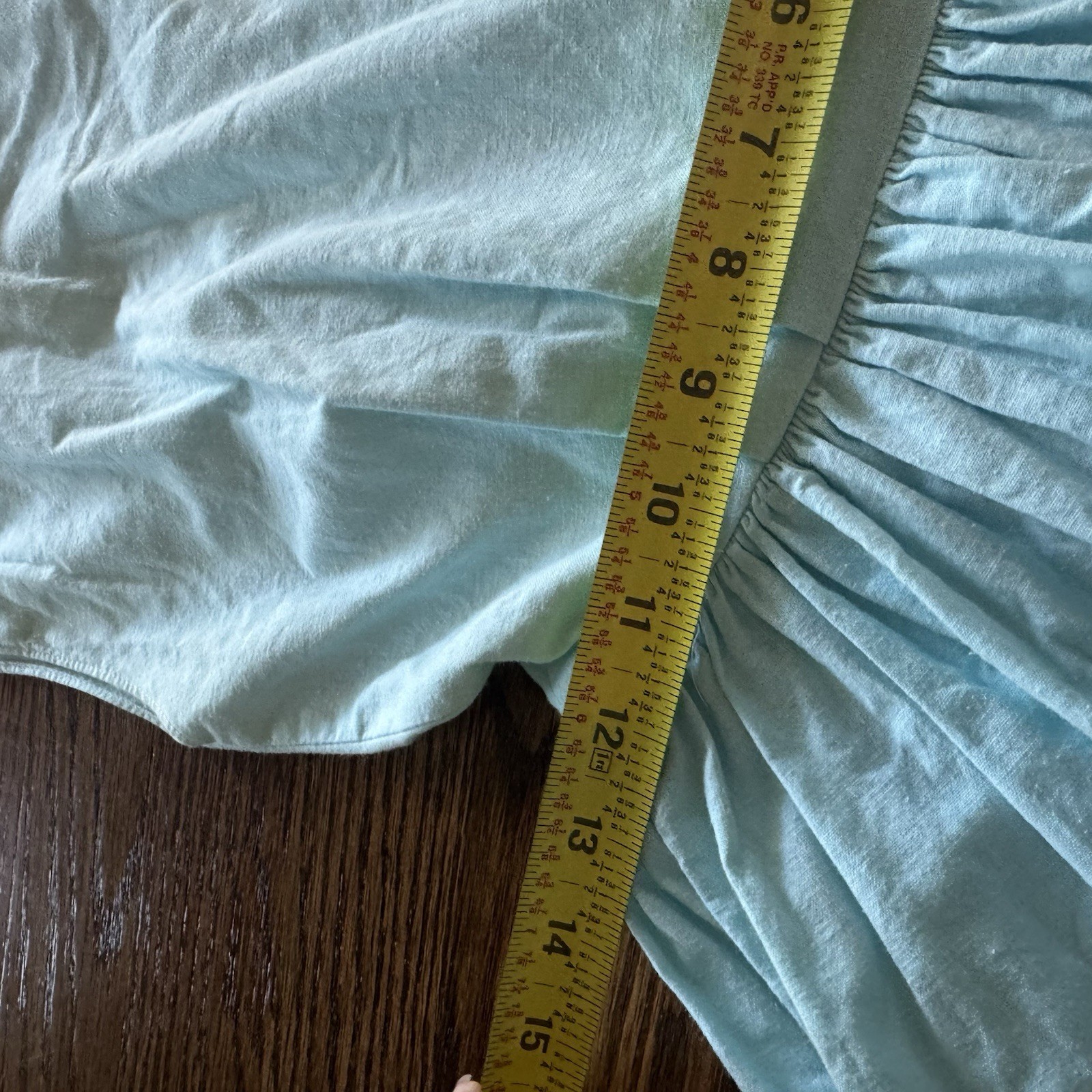 Vintage 1980s Sz 5/6 Dress 100% Cotton Powder Blue Woven Back A Line Adorable