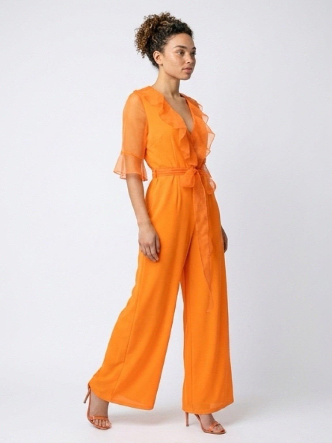 Vtg 50s LISETTE By AL STERLING Ruffled Lace Pantsuit Jumpsuit Lingerie Pajamas S