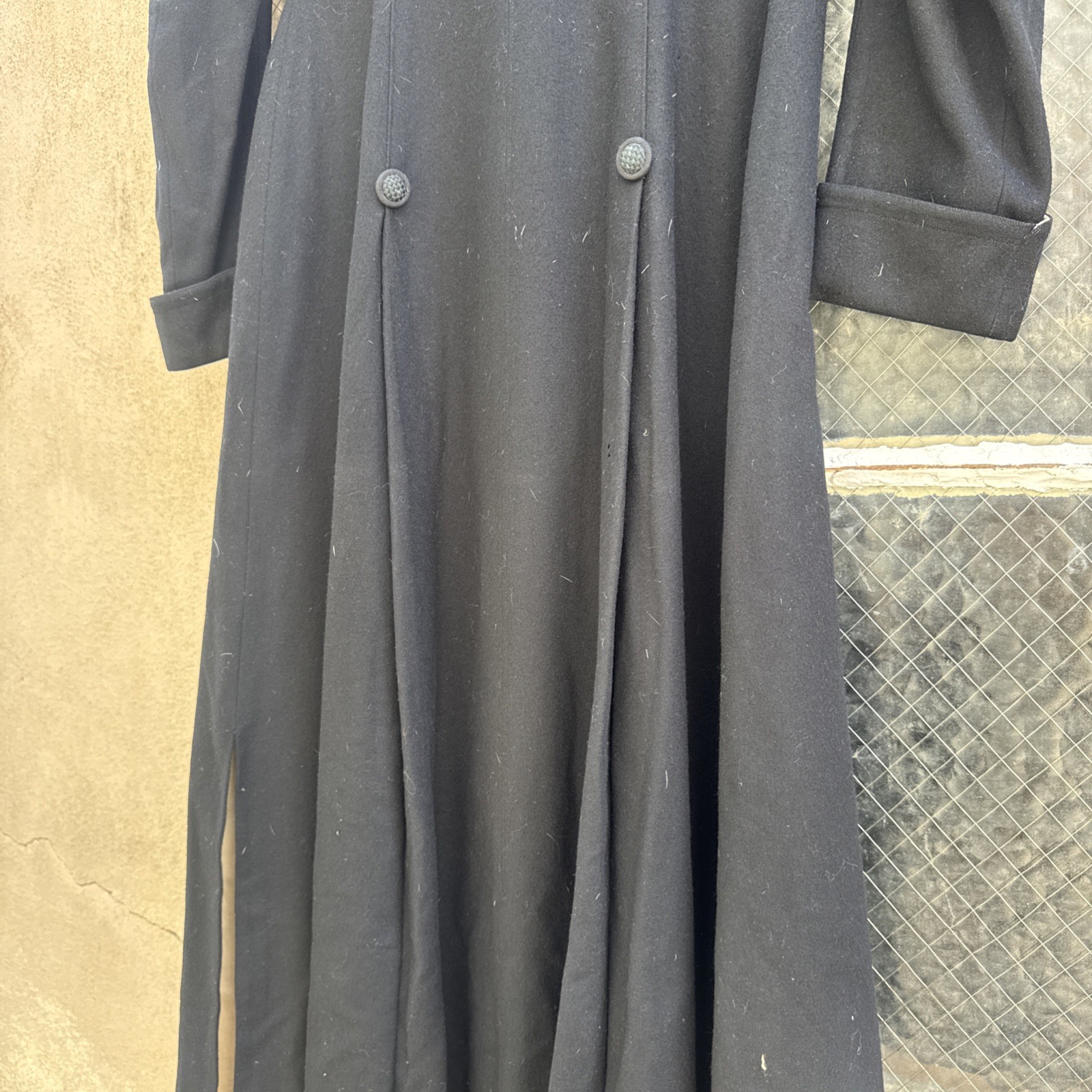 Antique Edwardian Coat Black Wool Riding Dress Jacket Victorian Vintage