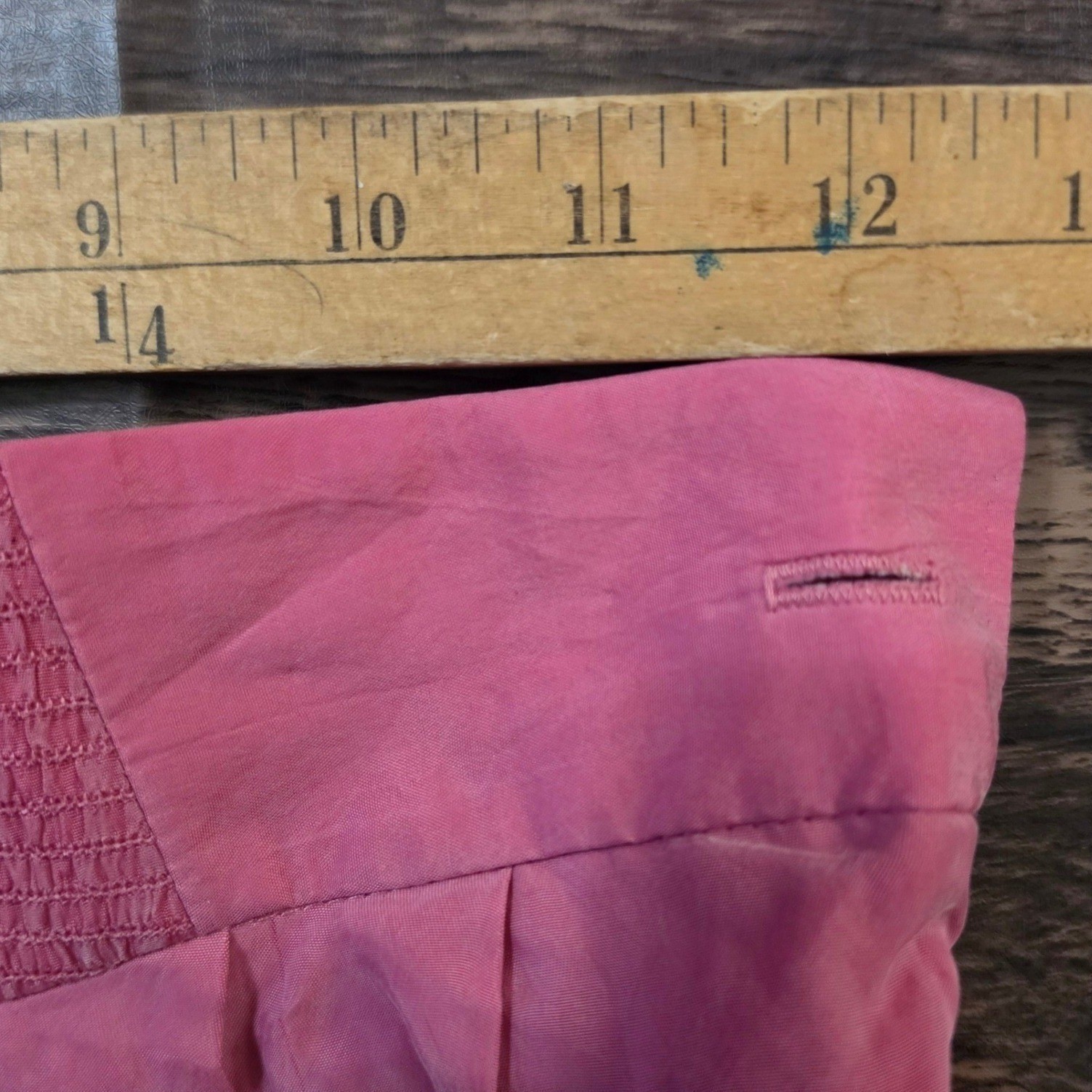 JO HARDIN Tapered Pants 25 small Pink Vintage High Waisted Smocked Elastic Waist