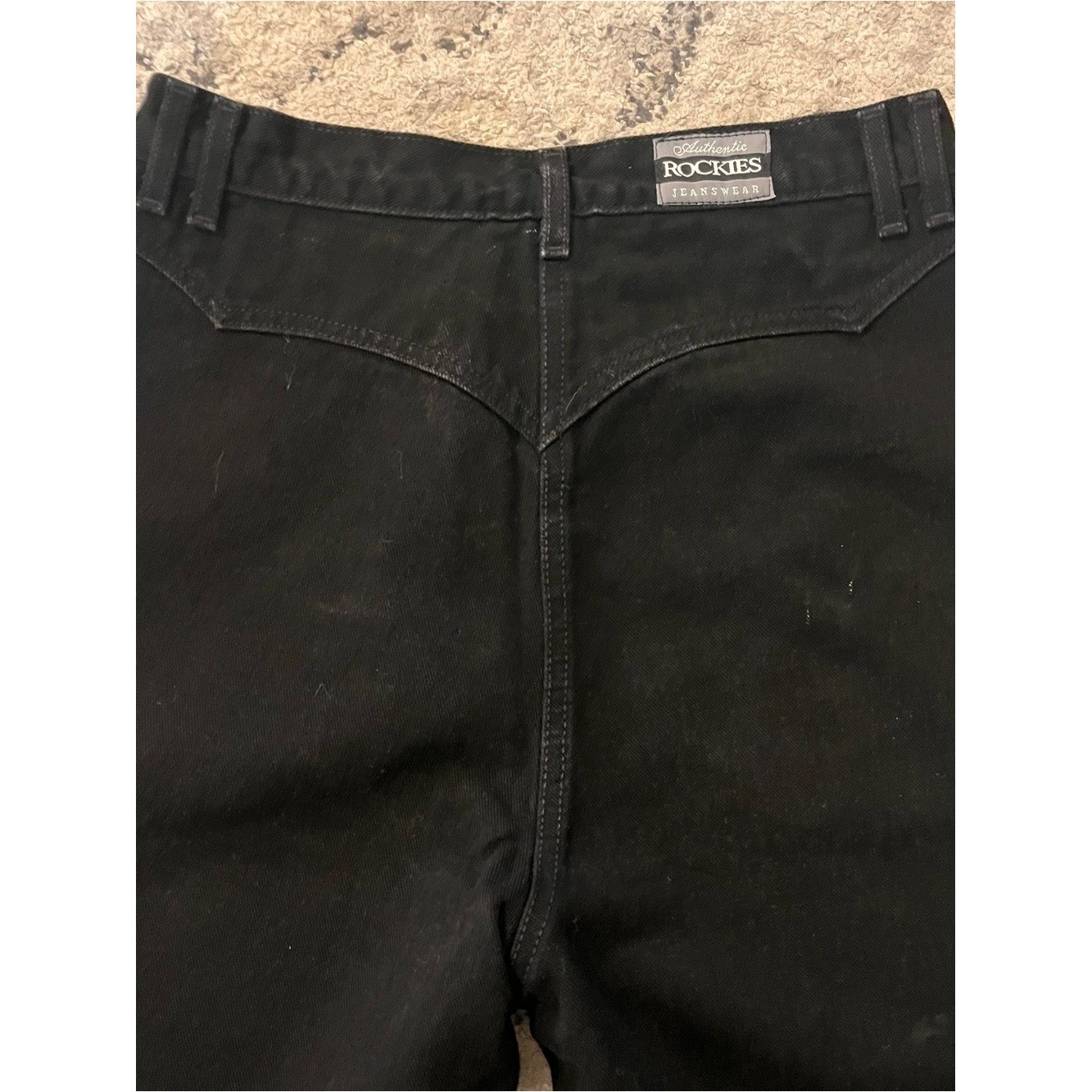 Vtg Rockies Rocky Mountain Jeans 13/14 Tall Black High Rise Bareback Western 90s