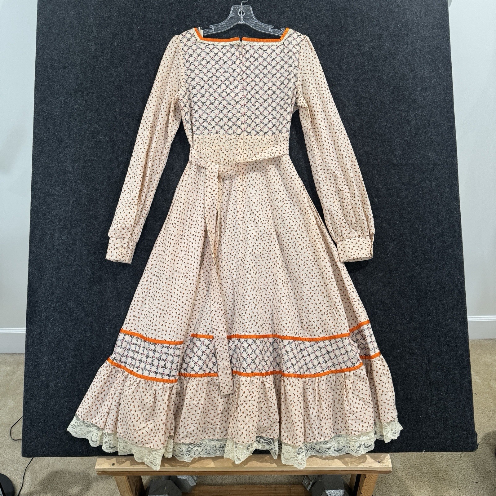 Vintage Homespun Ltd Brand Dress Size 11 Sundress Boho Prairie Cottage Midi 70s