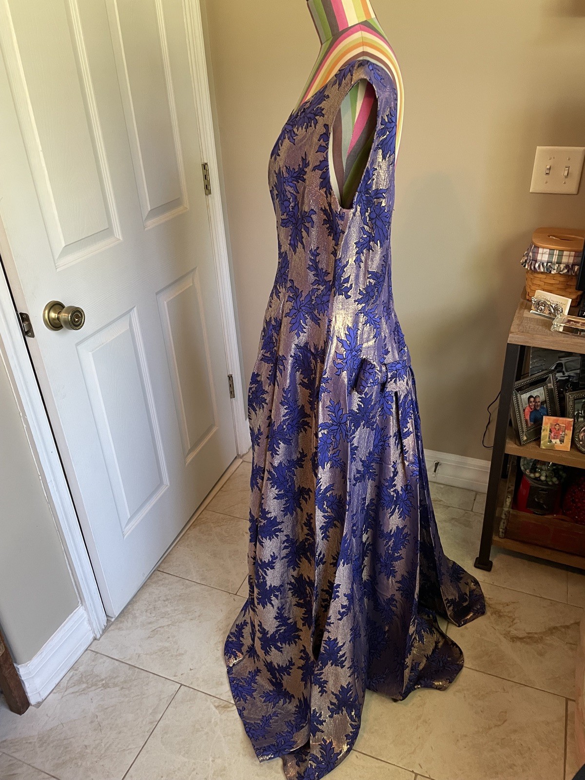 Vintage Margot Bywaters London Pamela Gown Purple/Gold