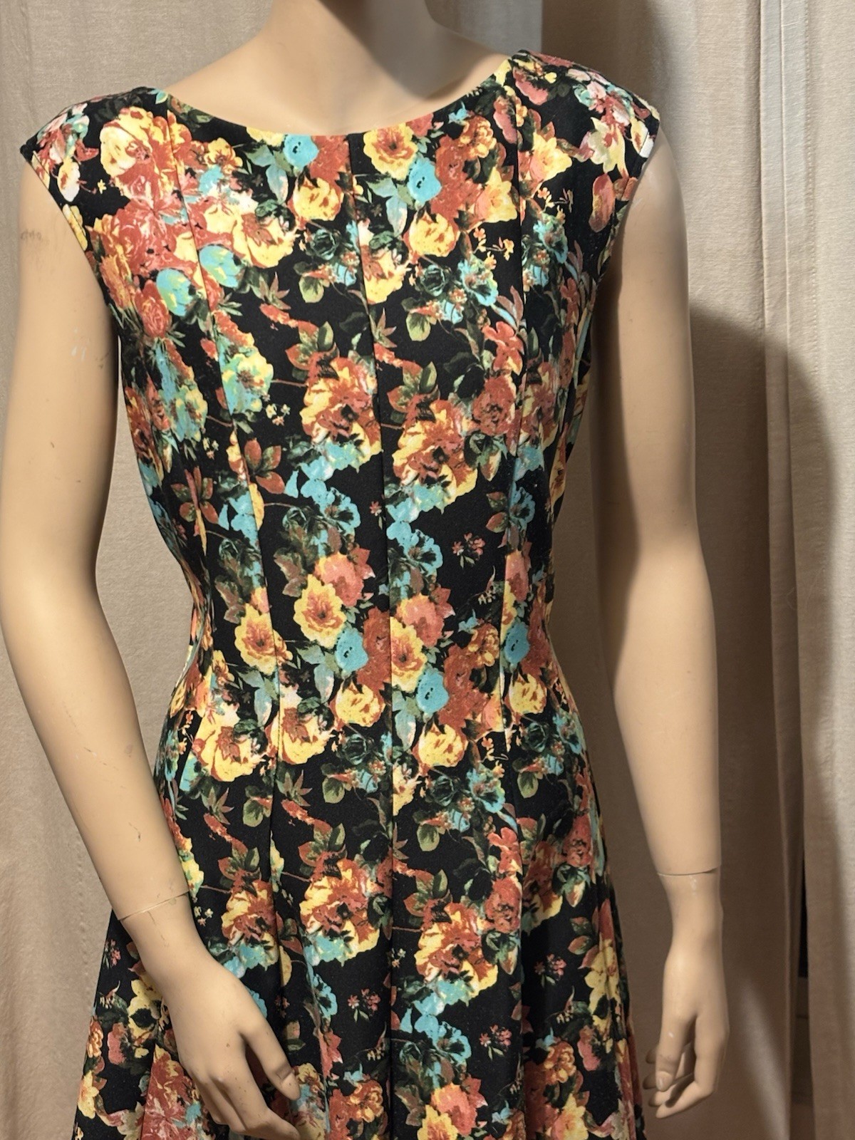 Vintage Floral Princess Style Dress By Gabby Made In Vietnam M