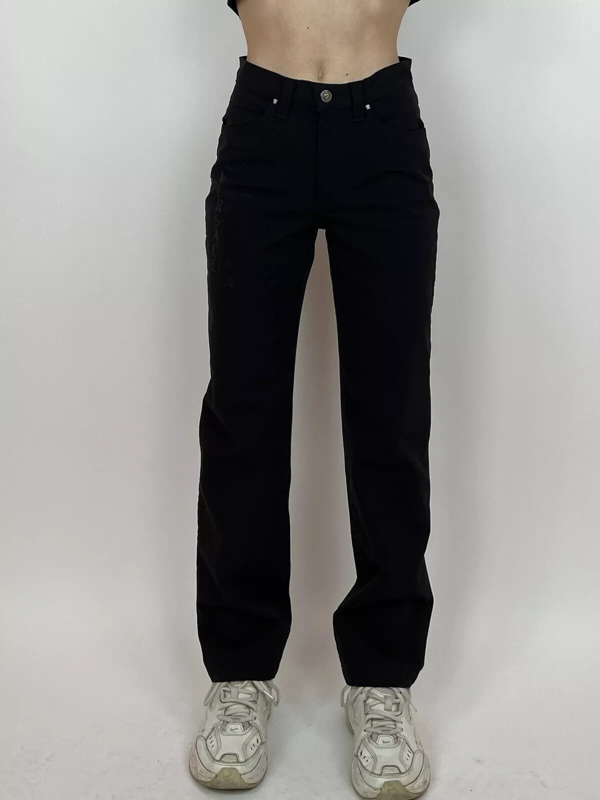 DDP Vintage 1990s Versace Jeans Couture Women Trousers Pants Logo Size 28/ 42