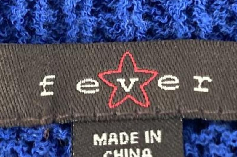 Vintage Fever Y2K 90s Women’s Large Royal Blue Crochet Sweater Top