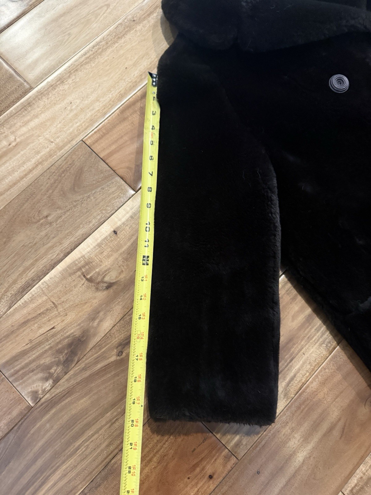 70s Borgana Sportowne Faux Fur Double Breasted Trench Coat USA teddy bear VTG