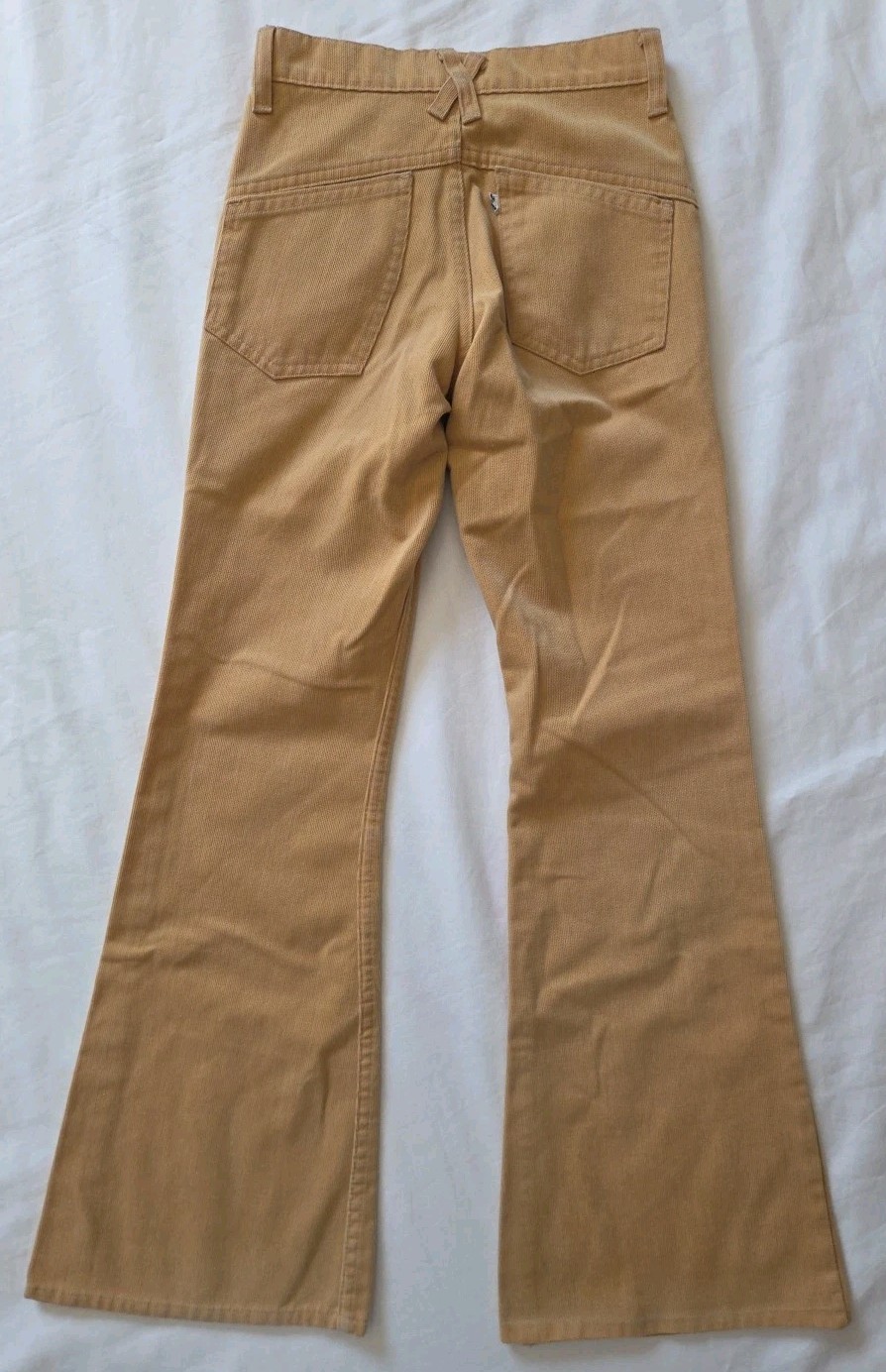 Vtg 1976 Levi’s 747 Student Bell Bottoms Tan Corduroy 24×29 EUC Talon 42 RARE