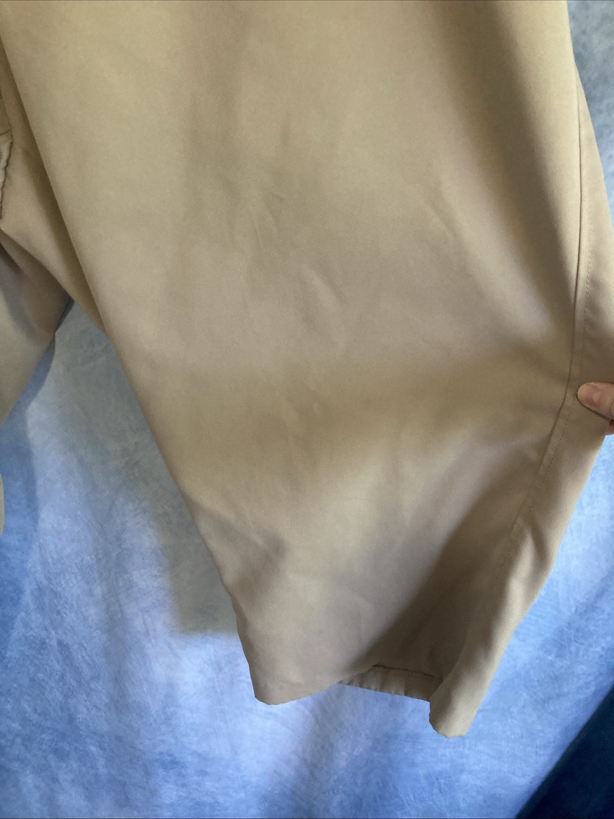 Alia Vtg 90s Y2K Women 20W Beige Capri Pants Grannycore Elastic Waist Plus Poly